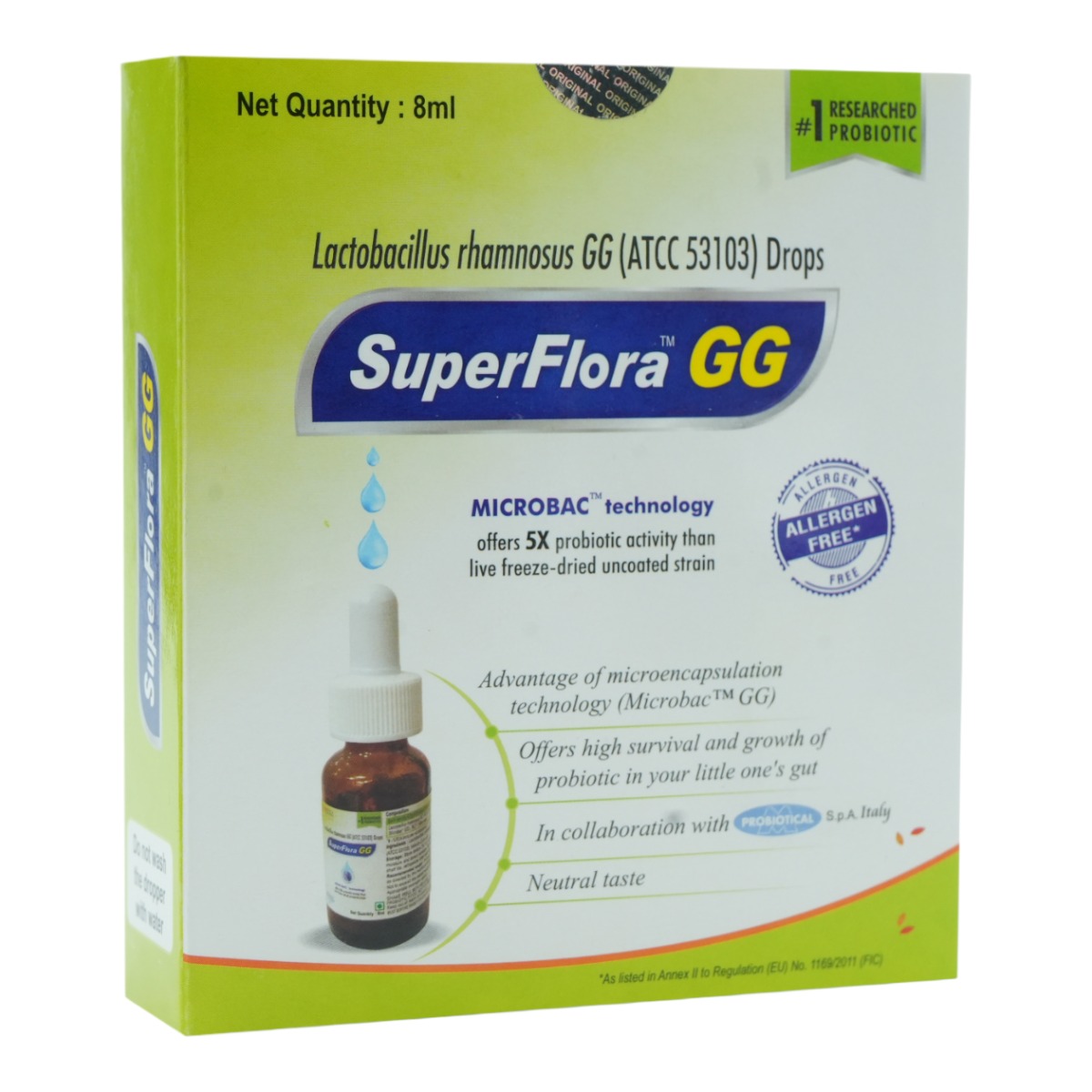 Superflora GG Drops 8 ml, Pack of 1 ORAL DROPS Superflora GG Drops 8 ml, Pack of 1 ORAL DROPS