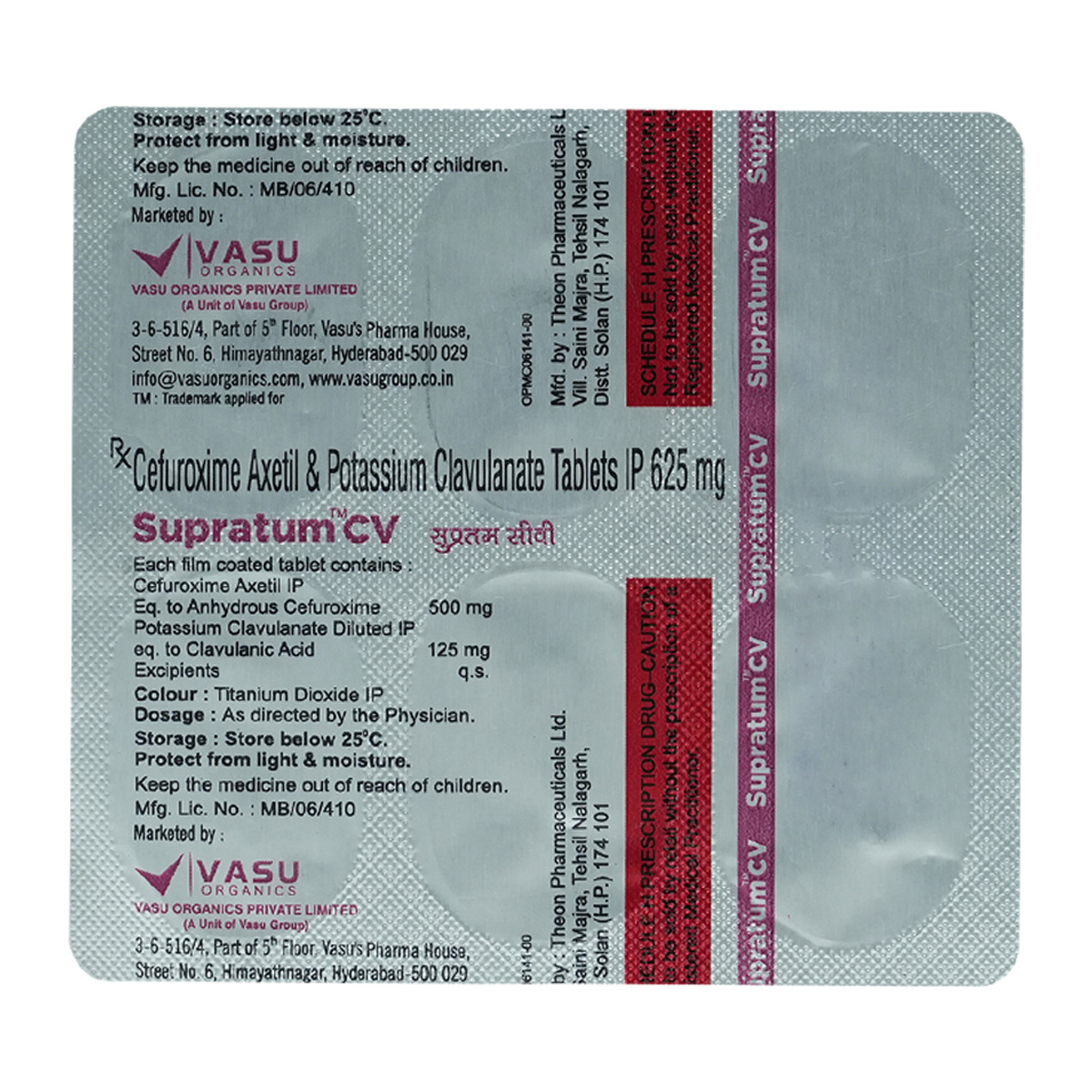 Supratum CV Tablet 6's, Pack of 6 Supratum CV Tablet 6's, Pack of 6