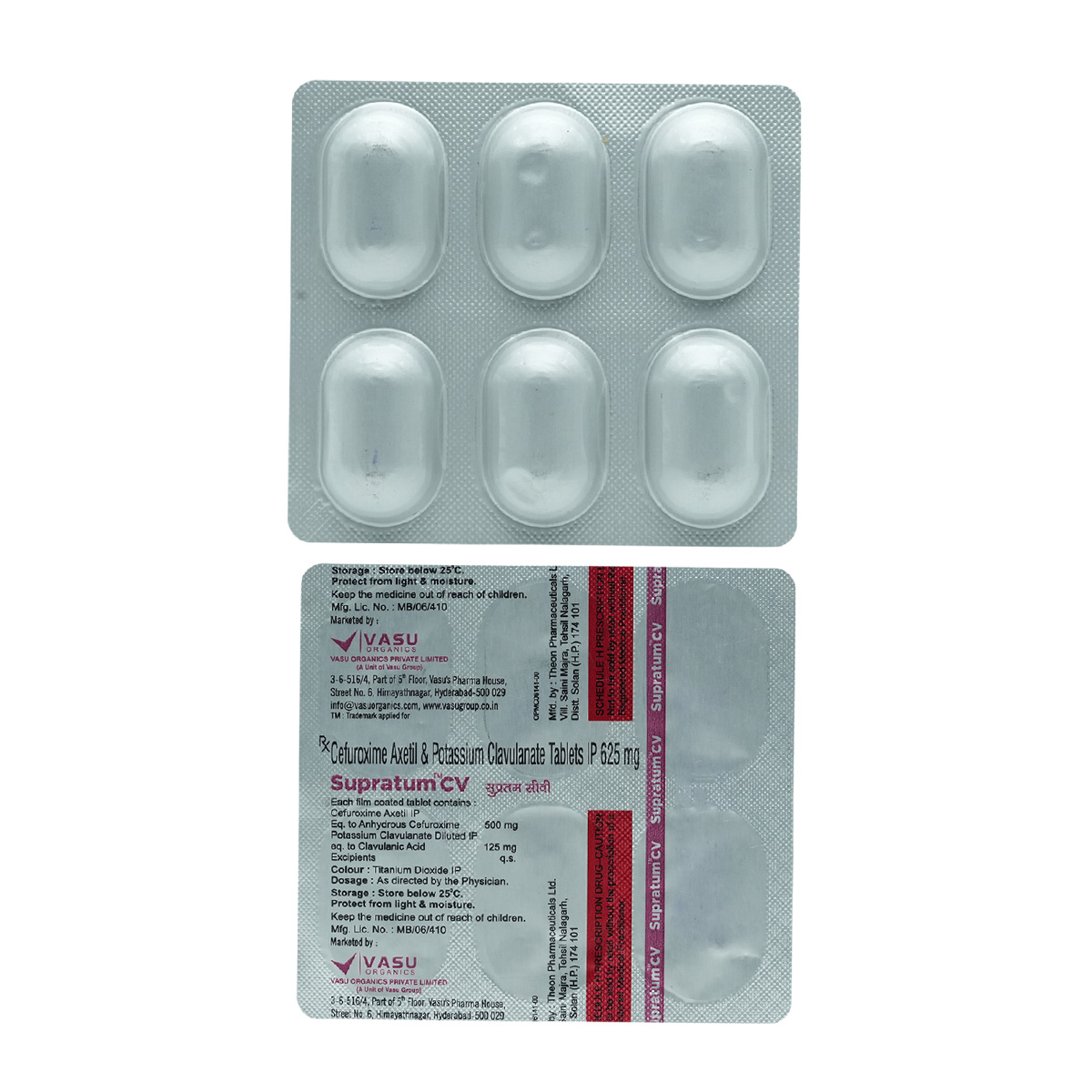 Supratum CV Tablet 6's, Pack of 6 Supratum CV Tablet 6's, Pack of 6