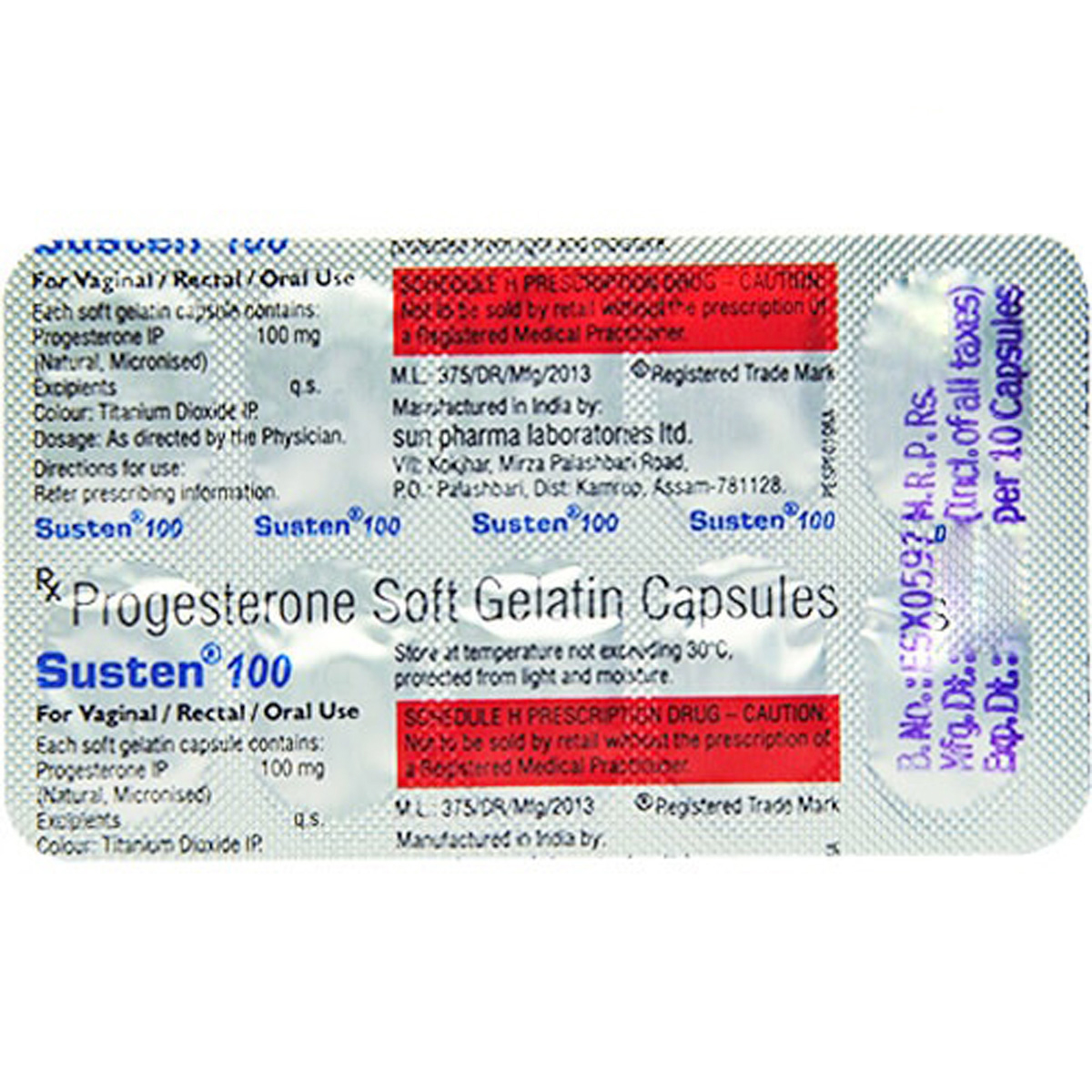 Susten 100 Capsule 10's, Pack of 10 CapsuleS Susten 100 Capsule 10's, Pack of 10 CapsuleS