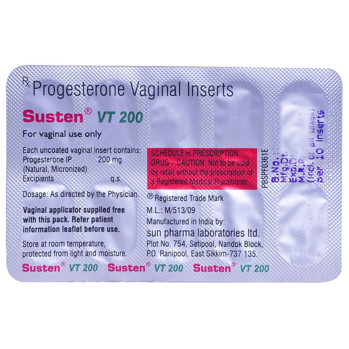 Susten VT 200 Tablet 10's, Pack of 10 TabletS Susten VT 200 Tablet 10's, Pack of 10 TabletS