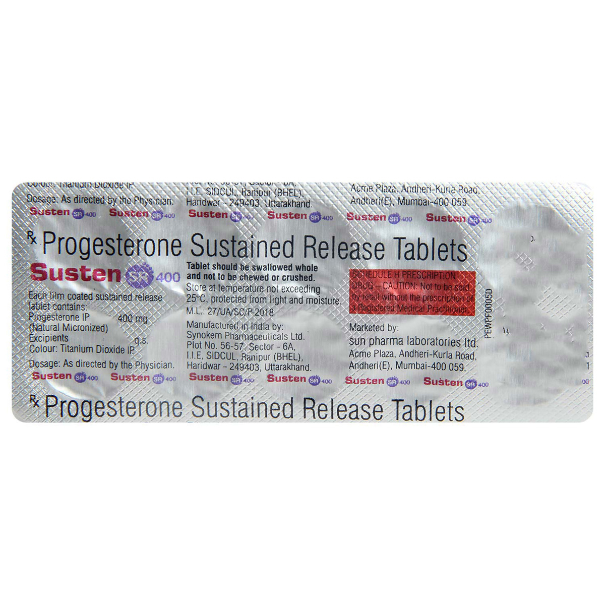 Susten SR 400 Tablet 10's, Pack of 10 TabletS Susten SR 400 Tablet 10's, Pack of 10 TabletS