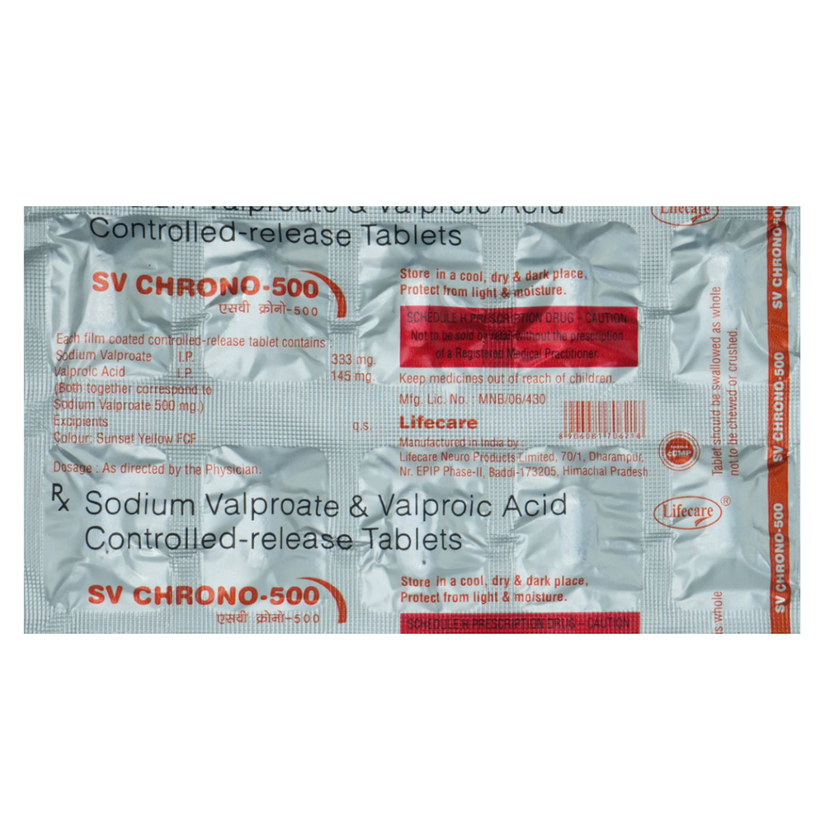 SV Chrono-500 Tablet 10's, Pack of 10 TabletS SV Chrono-500 Tablet 10's, Pack of 10 TabletS