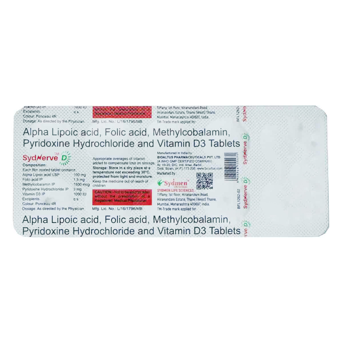 Sydnerve D Tablet 10's, Pack of 10 Sydnerve D Tablet 10's, Pack of 10