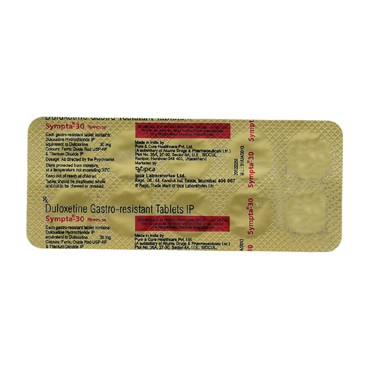 Sympta-30 Tablet 10's, Pack of 10 TabletS Sympta-30 Tablet 10's, Pack of 10 TabletS