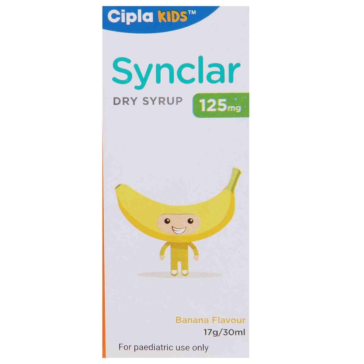 Synclar 125 mg Banana Flavour Dry Syrup 30 ml, Pack of 1 Syrup Synclar 125 mg Banana Flavour Dry Syrup 30 ml, Pack of 1 Syrup
