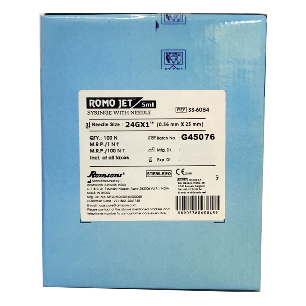 Romson 5 ml Syringes, 1 Count, Pack of 1 Romson 5 ml Syringes, 1 Count, Pack of 1