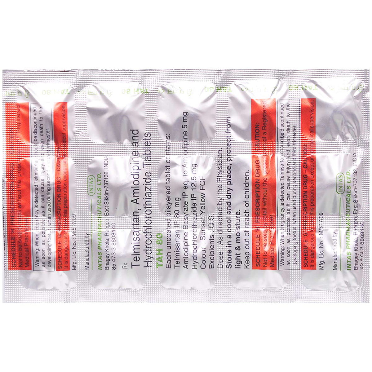 TAH 80 mg Tablet 15's, Pack of 15 TAH 80 mg Tablet 15's, Pack of 15
