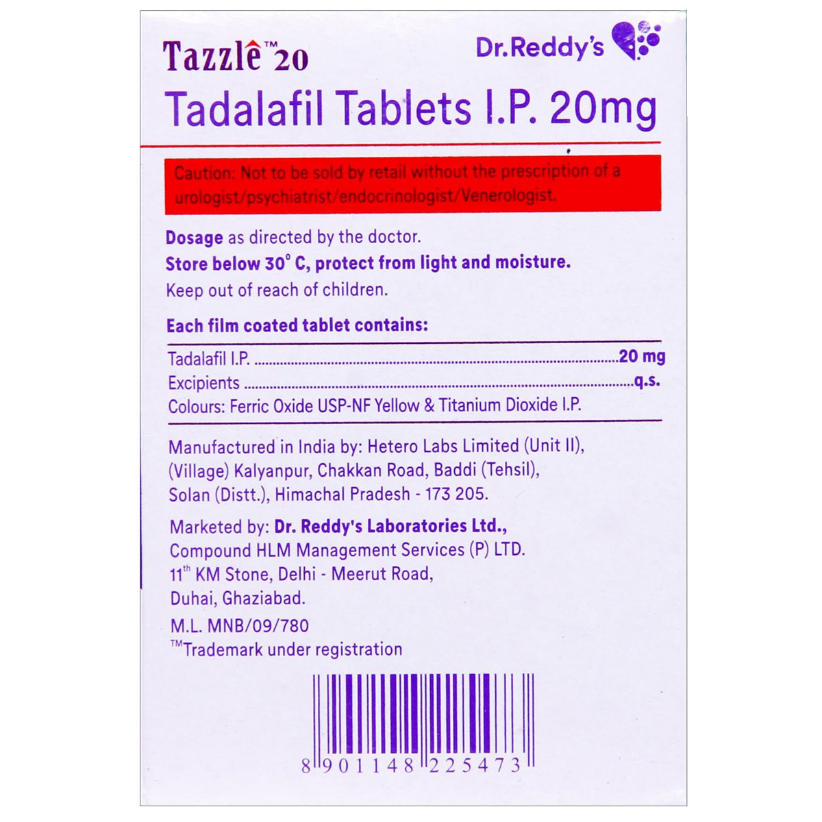 Tazzle 20 Tablet 10's, Pack of 10 TABLETS Tazzle 20 Tablet 10's, Pack of 10 TABLETS