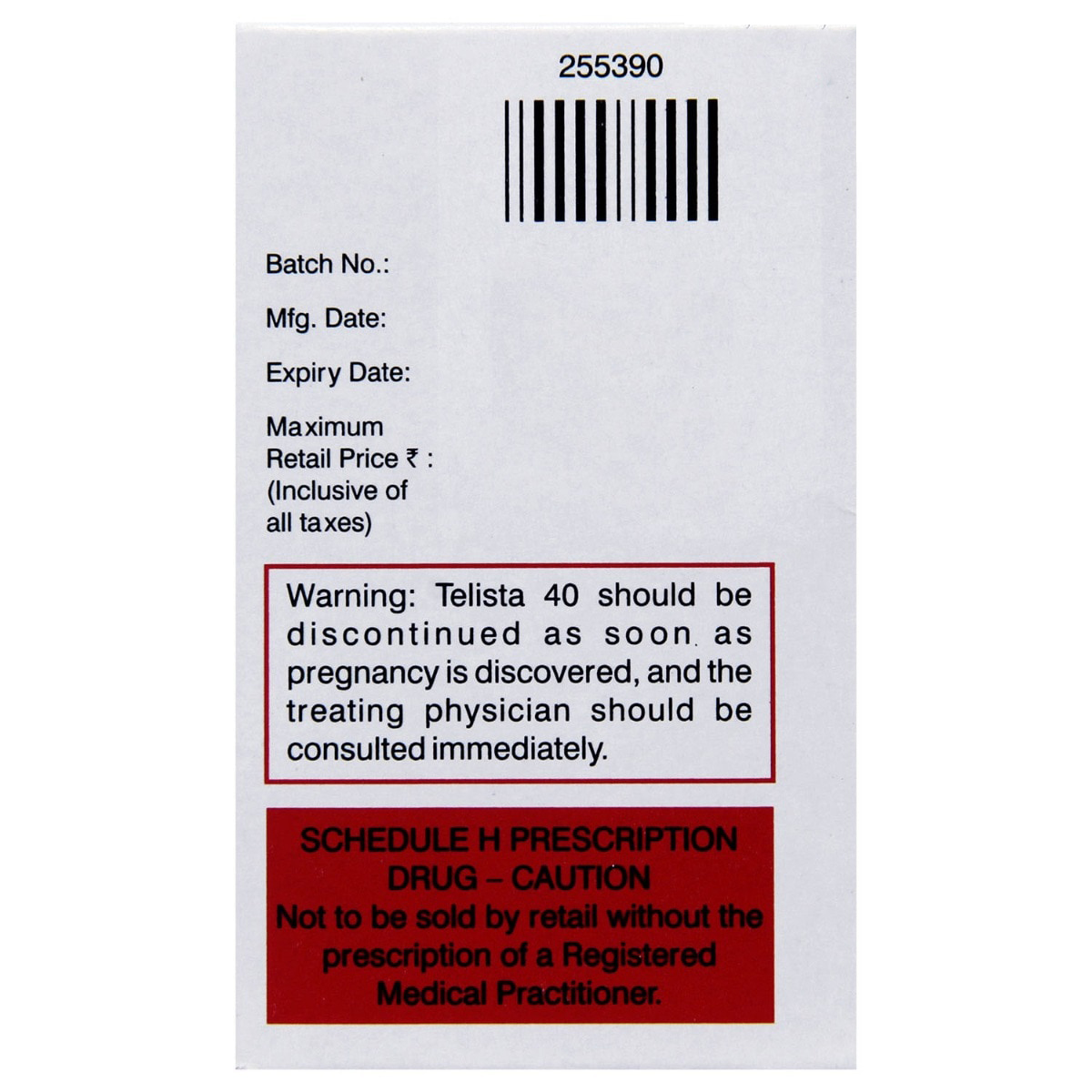 Telista 40 Tablet 15's, Pack of 15 TABLETS Telista 40 Tablet 15's, Pack of 15 TABLETS