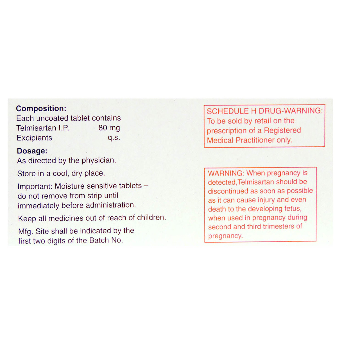 Telma 80 Tablet 15's, Pack of 15 TABLETS Telma 80 Tablet 15's, Pack of 15 TABLETS