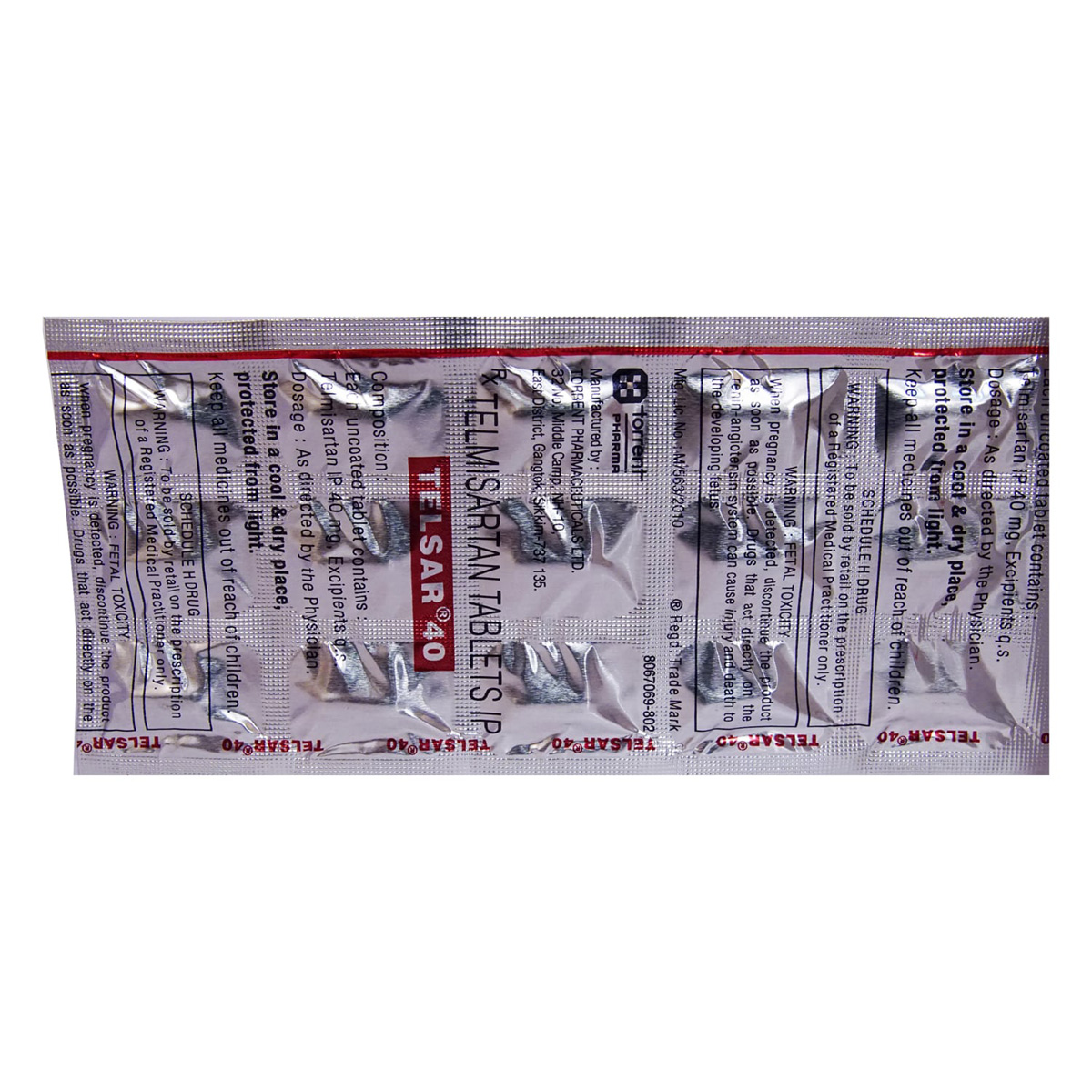 Telsar 40 Tablet 15's, Pack of 15 TABLETS Telsar 40 Tablet 15's, Pack of 15 TABLETS