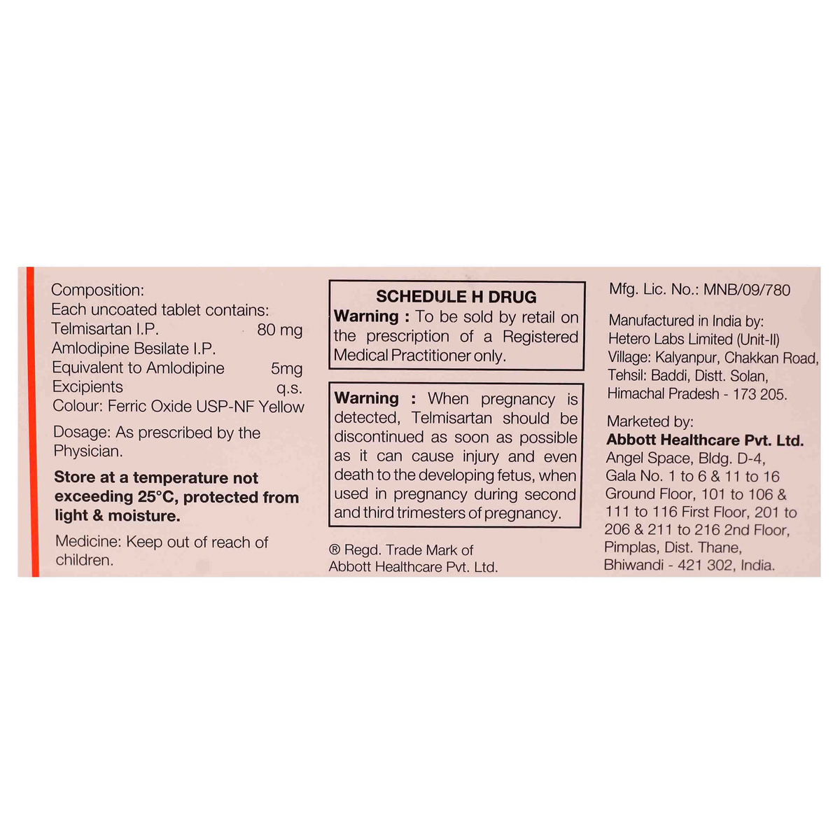 Telpres AM 80 Tablet 10's, Pack of 10 Telpres AM 80 Tablet 10's, Pack of 10