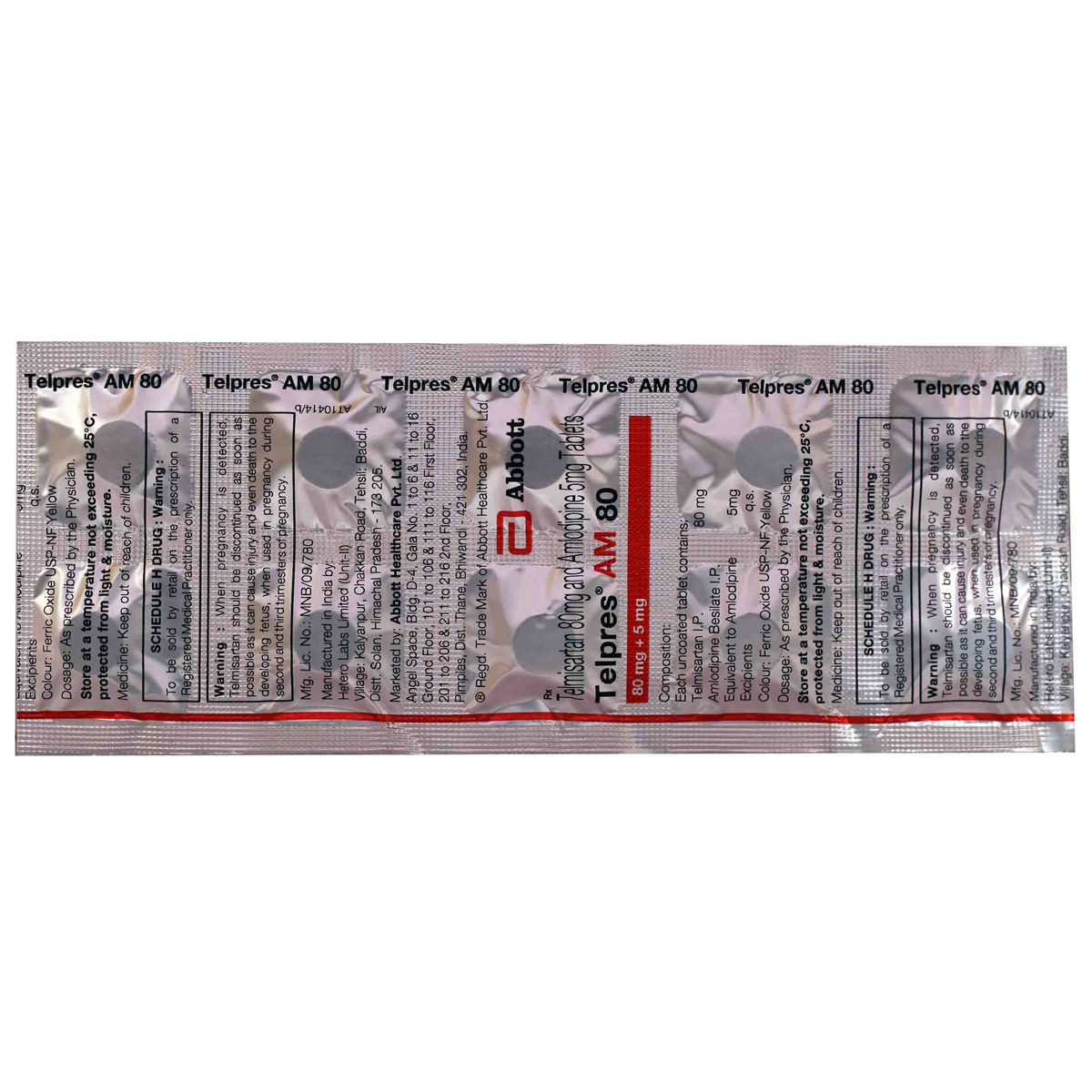 Telpres AM 80 Tablet 10's, Pack of 10 Telpres AM 80 Tablet 10's, Pack of 10