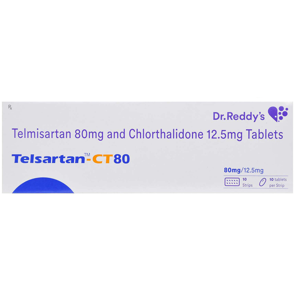 Telsartan-CT 80 Tablet 10's, Pack of 10 Telsartan-CT 80 Tablet 10's, Pack of 10