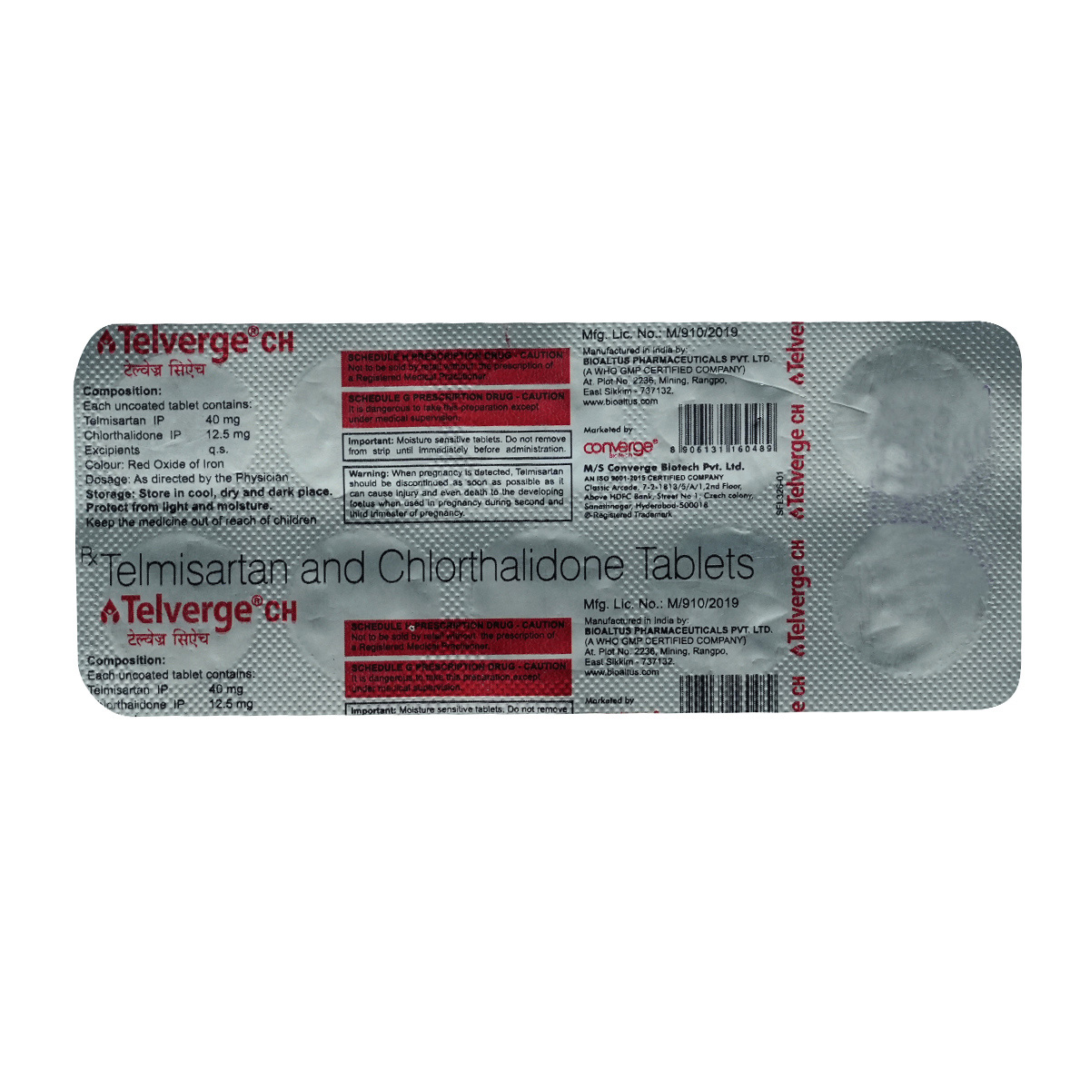 Telverge CH Tablet 10's, Pack of 10 Telverge CH Tablet 10's, Pack of 10