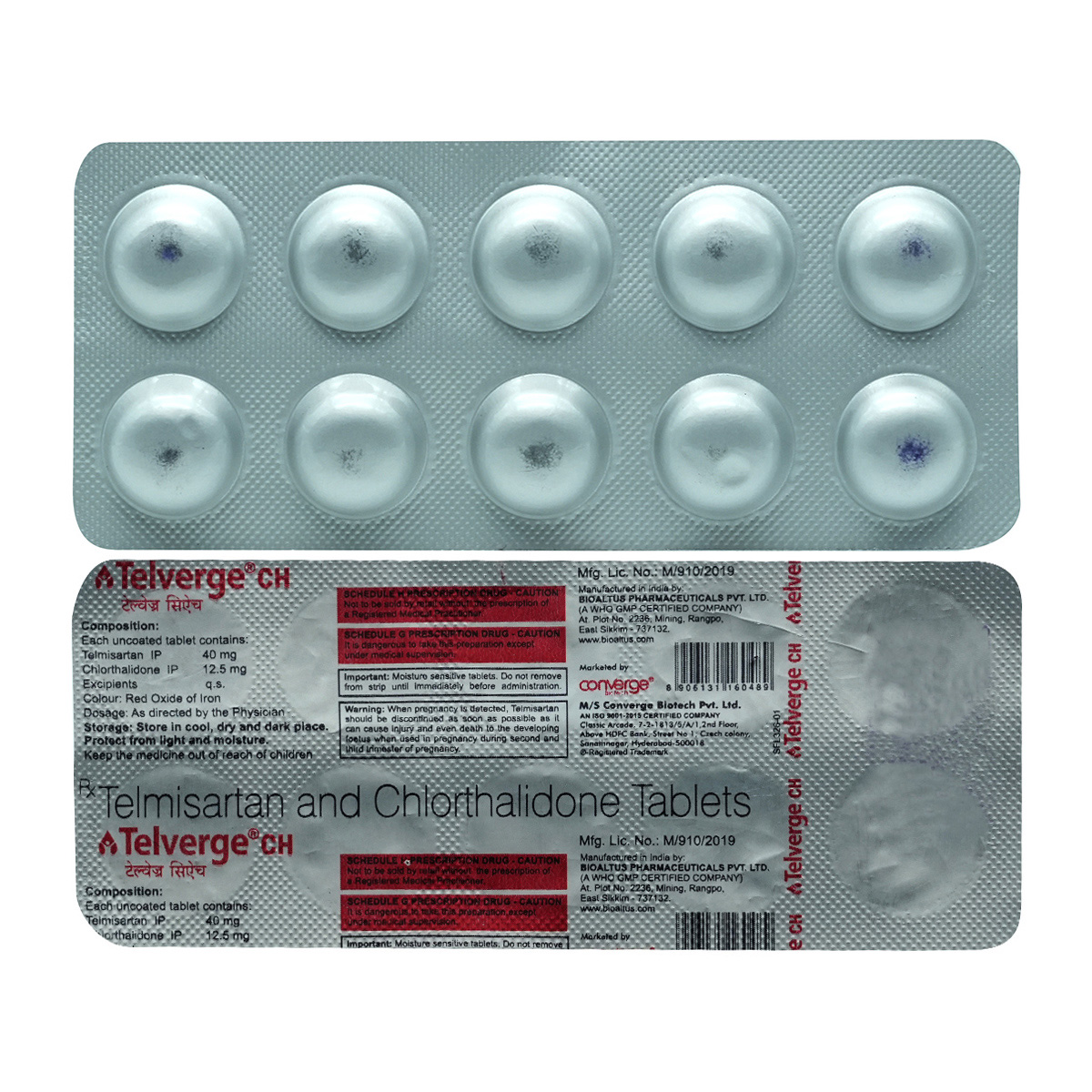 Telverge CH Tablet 10's, Pack of 10 Telverge CH Tablet 10's, Pack of 10