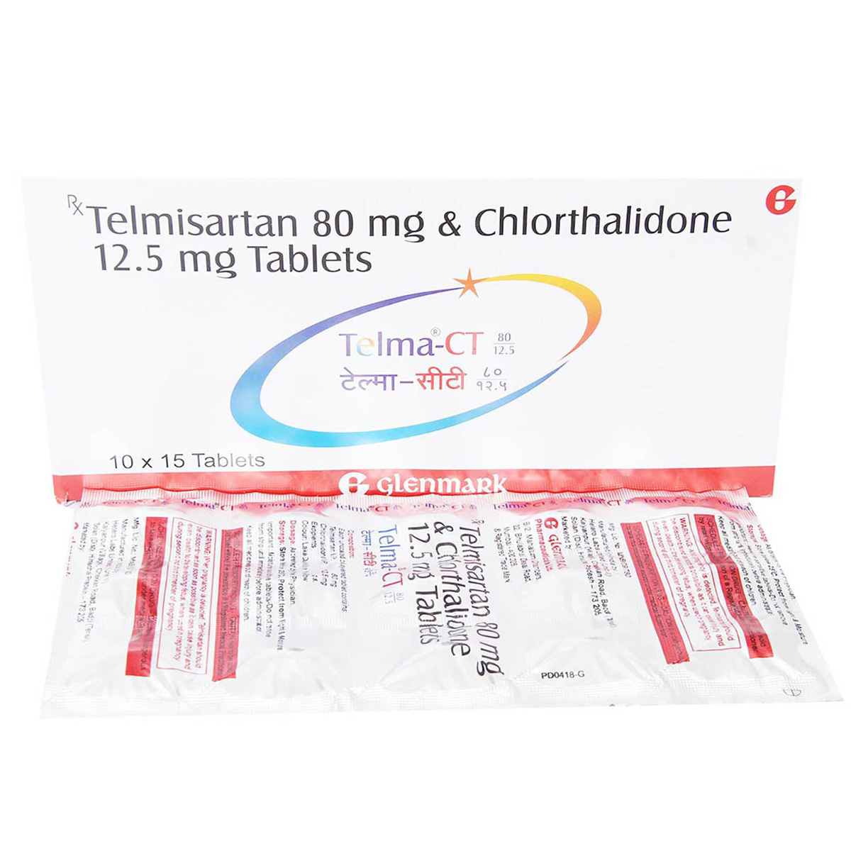 Telma-CT 80/12.5 Tablet 15's, Pack of 15 TABLETS Telma-CT 80/12.5 Tablet 15's, Pack of 15 TABLETS