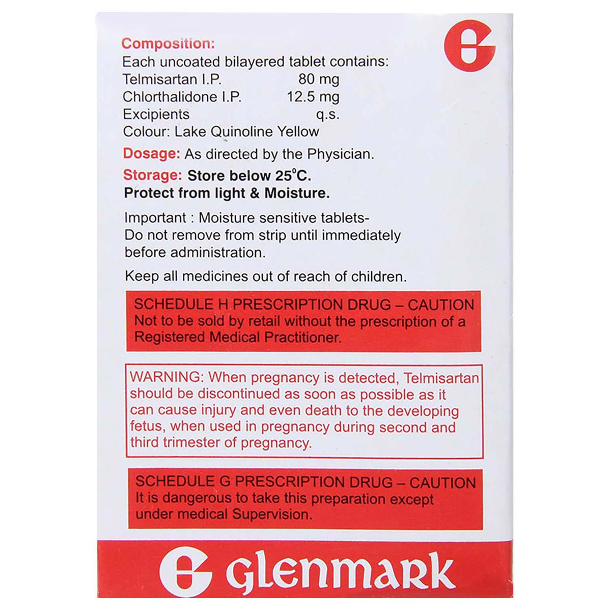 Telma-CT 80/12.5 Tablet 15's, Pack of 15 TABLETS Telma-CT 80/12.5 Tablet 15's, Pack of 15 TABLETS