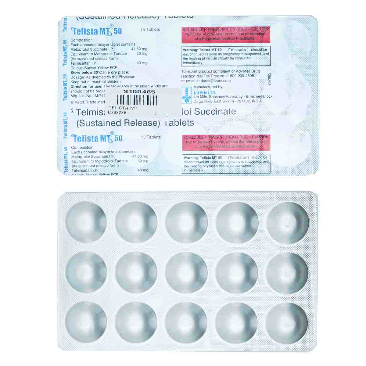 Telista MT 50 Tablet 15's, Pack of 15 Telista MT 50 Tablet 15's, Pack of 15