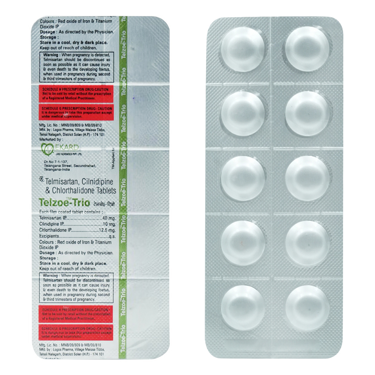Telzoe-Trio 12.5 Tablet 10's, Pack of 10 Telzoe-Trio 12.5 Tablet 10's, Pack of 10