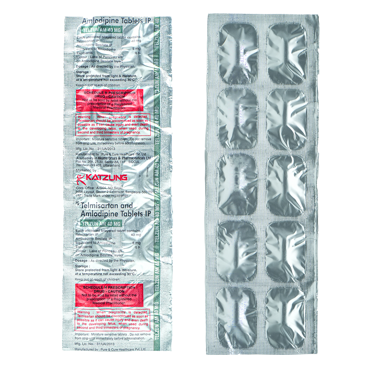 Telzun AM 40/5 mg Tablet 10's, Pack of 10 TABLETS Telzun AM 40/5 mg Tablet 10's, Pack of 10 TABLETS