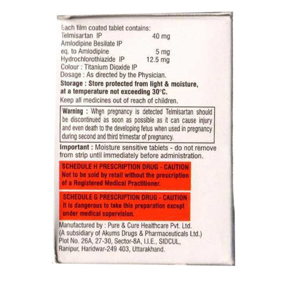 Telcure AMH Tablet 15's, Pack of 15 TabletS Telcure AMH Tablet 15's, Pack of 15 TabletS