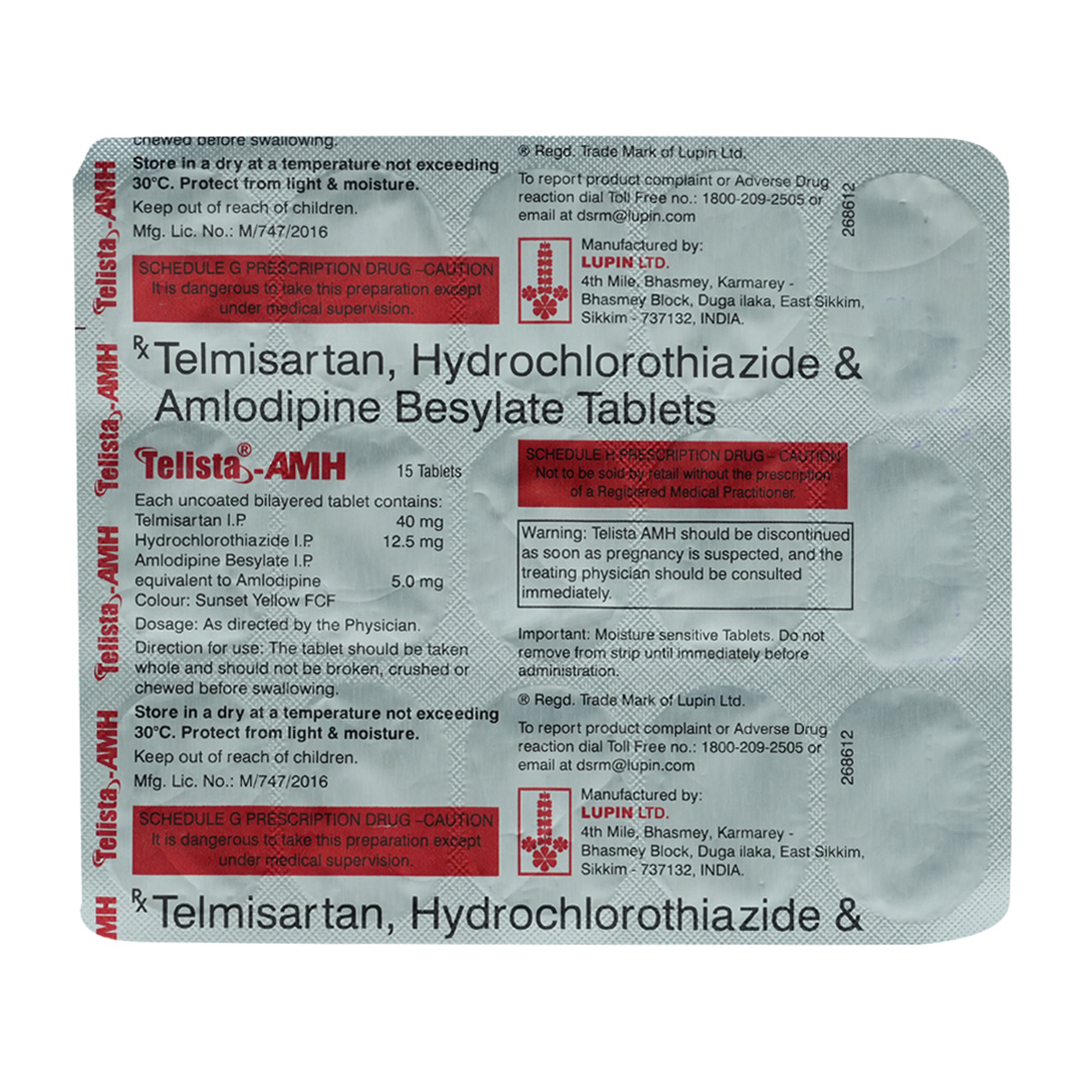 Telista AMH Tablet 15's, Pack of 15 TABLETS Telista AMH Tablet 15's, Pack of 15 TABLETS