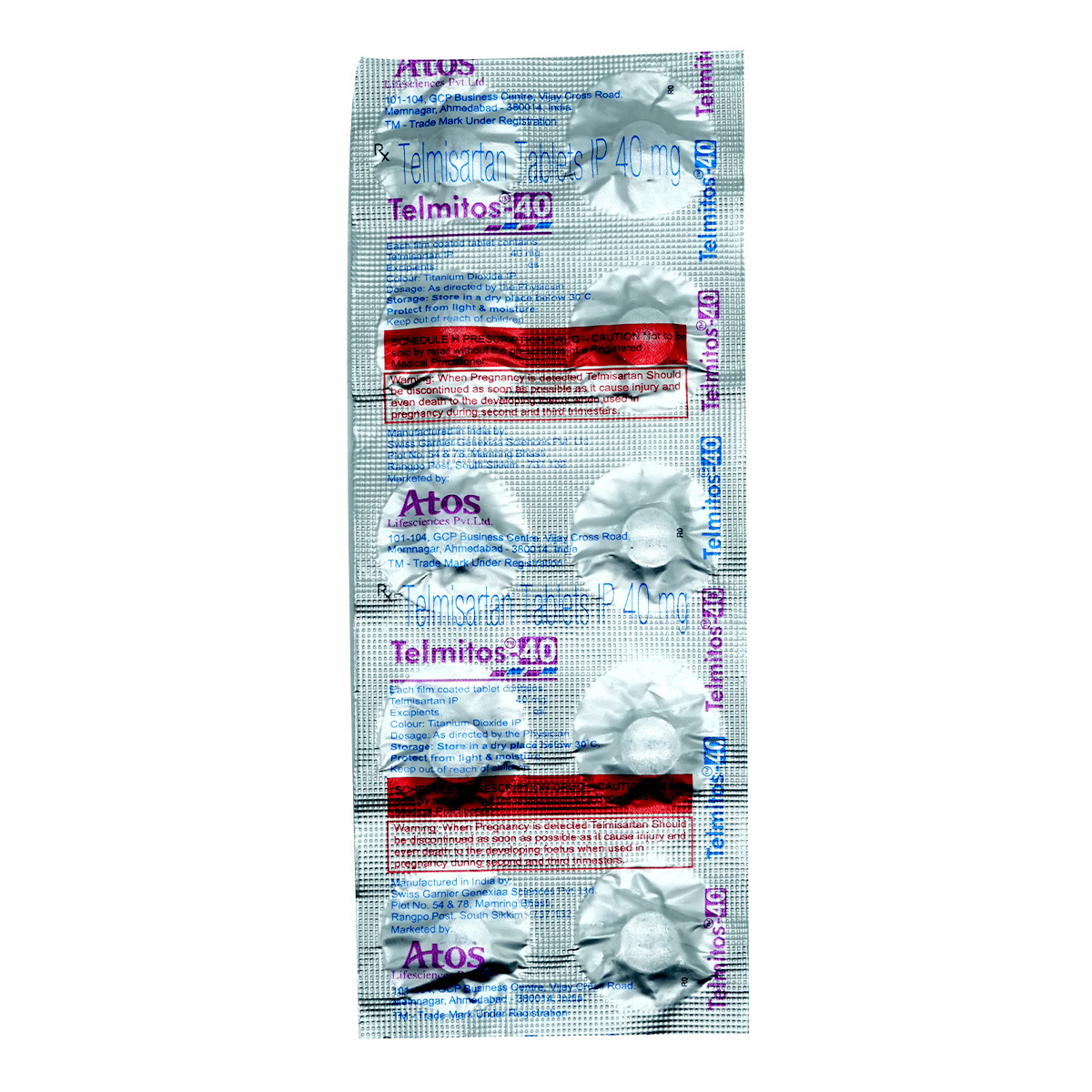 Telmitos-40 Tablet 10's, Pack of 10 TABLETS Telmitos-40 Tablet 10's, Pack of 10 TABLETS