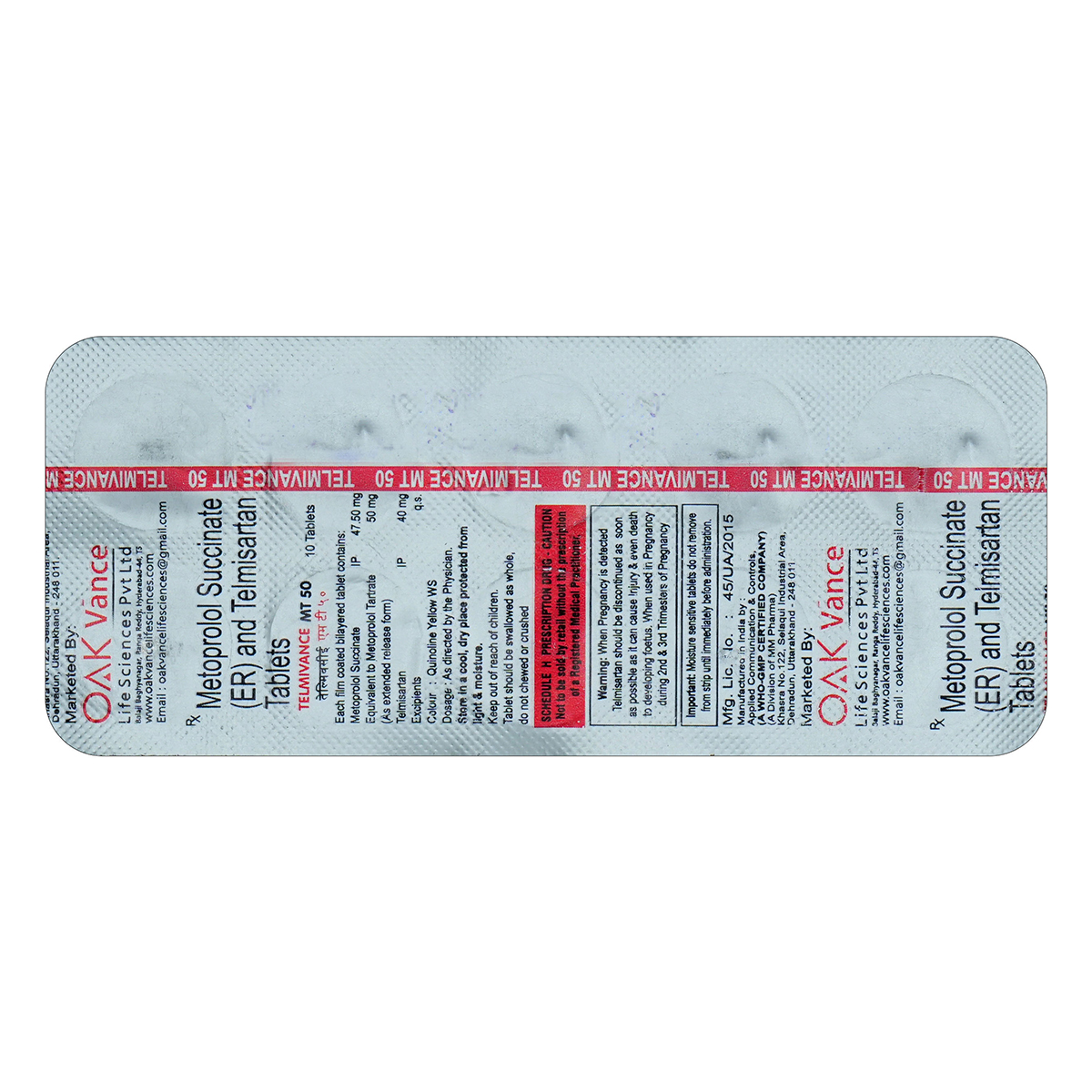 Telmivance MT 50 Tablet 10's, Pack of 10 TabletS Telmivance MT 50 Tablet 10's, Pack of 10 TabletS