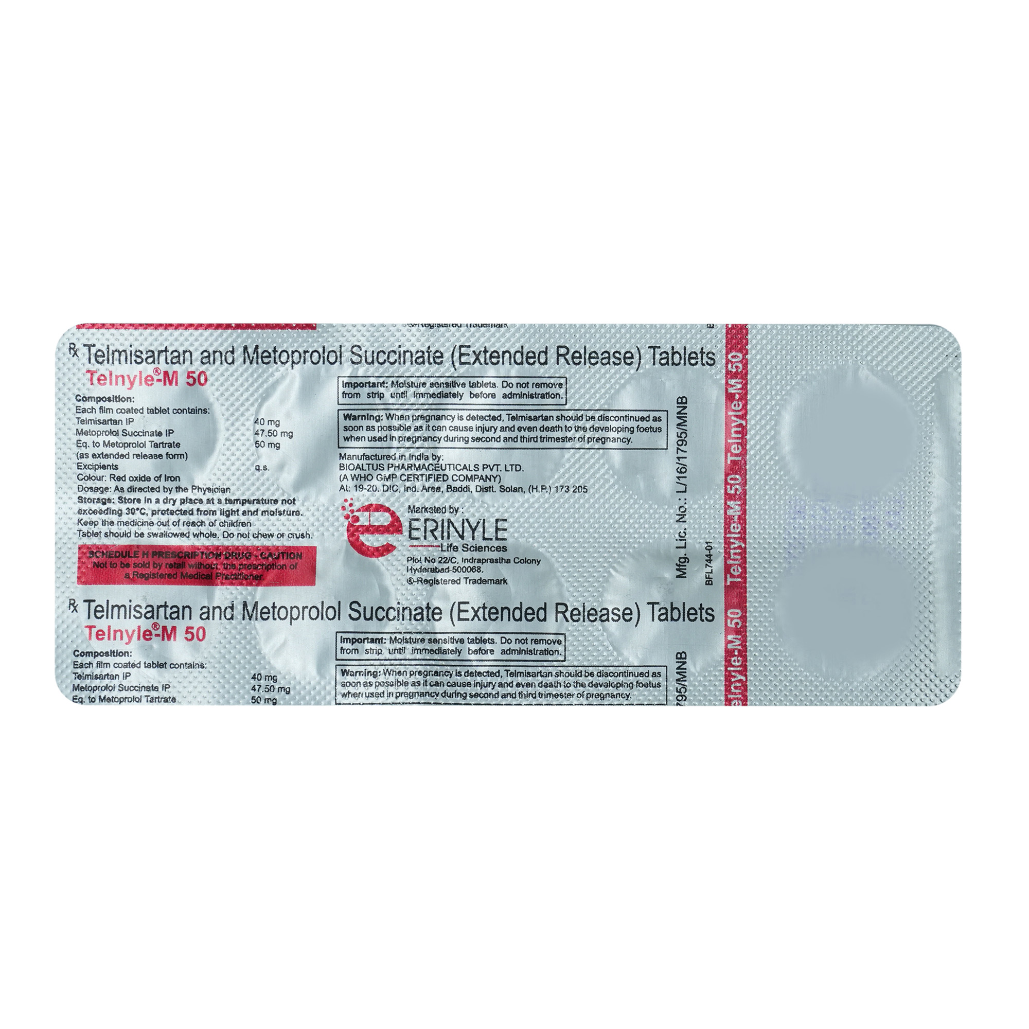 Telnyle-M 50 Tablet 10's, Pack of 10 TabletS Telnyle-M 50 Tablet 10's, Pack of 10 TabletS