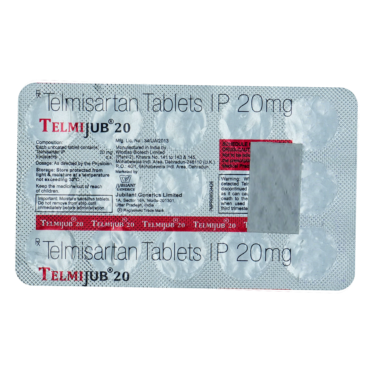 Telmijub 20 mg Tablet 15's, Pack of 15 TABLETS Telmijub 20 mg Tablet 15's, Pack of 15 TABLETS