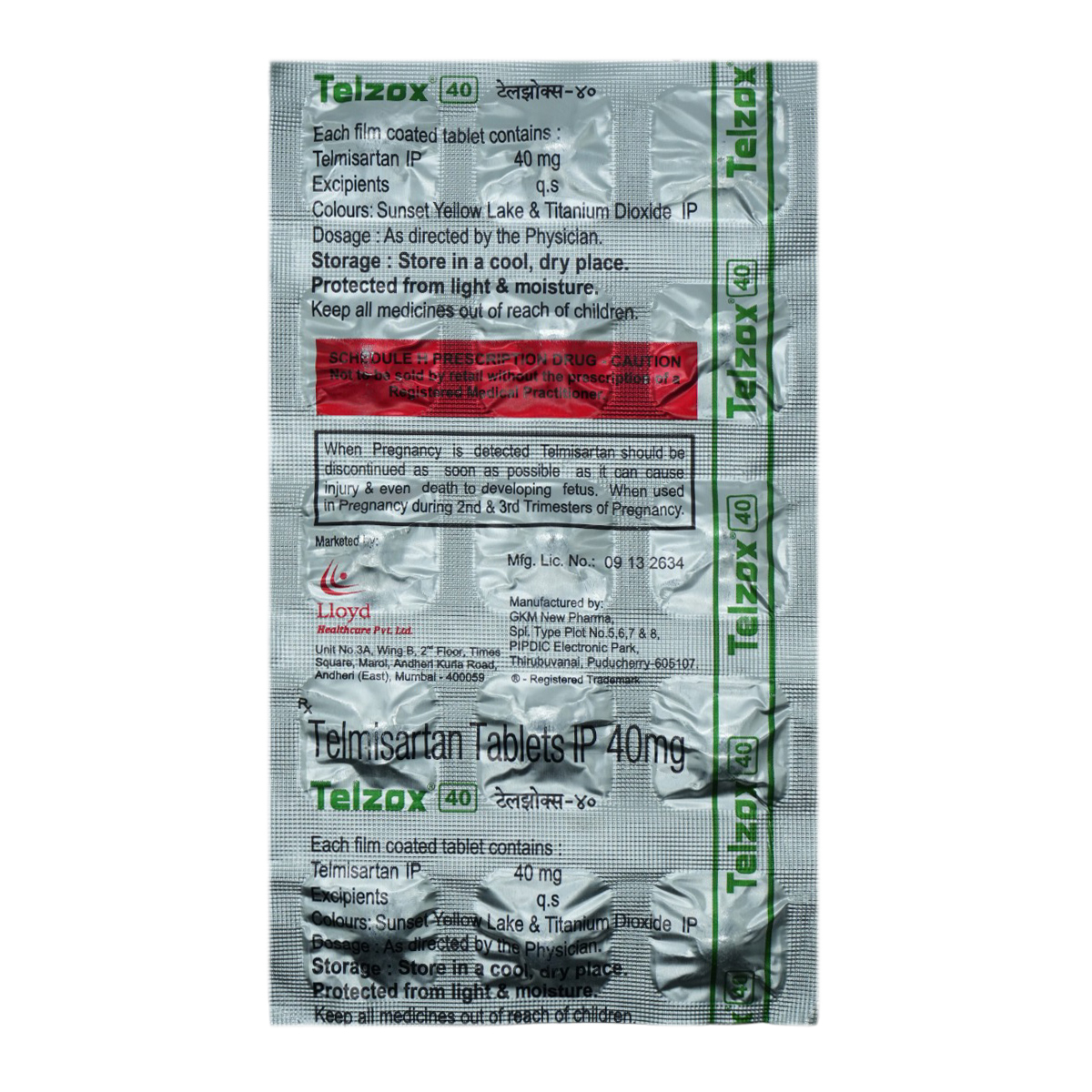 Telzox 40 Tablet 15's, Pack of 15 TabletS Telzox 40 Tablet 15's, Pack of 15 TabletS