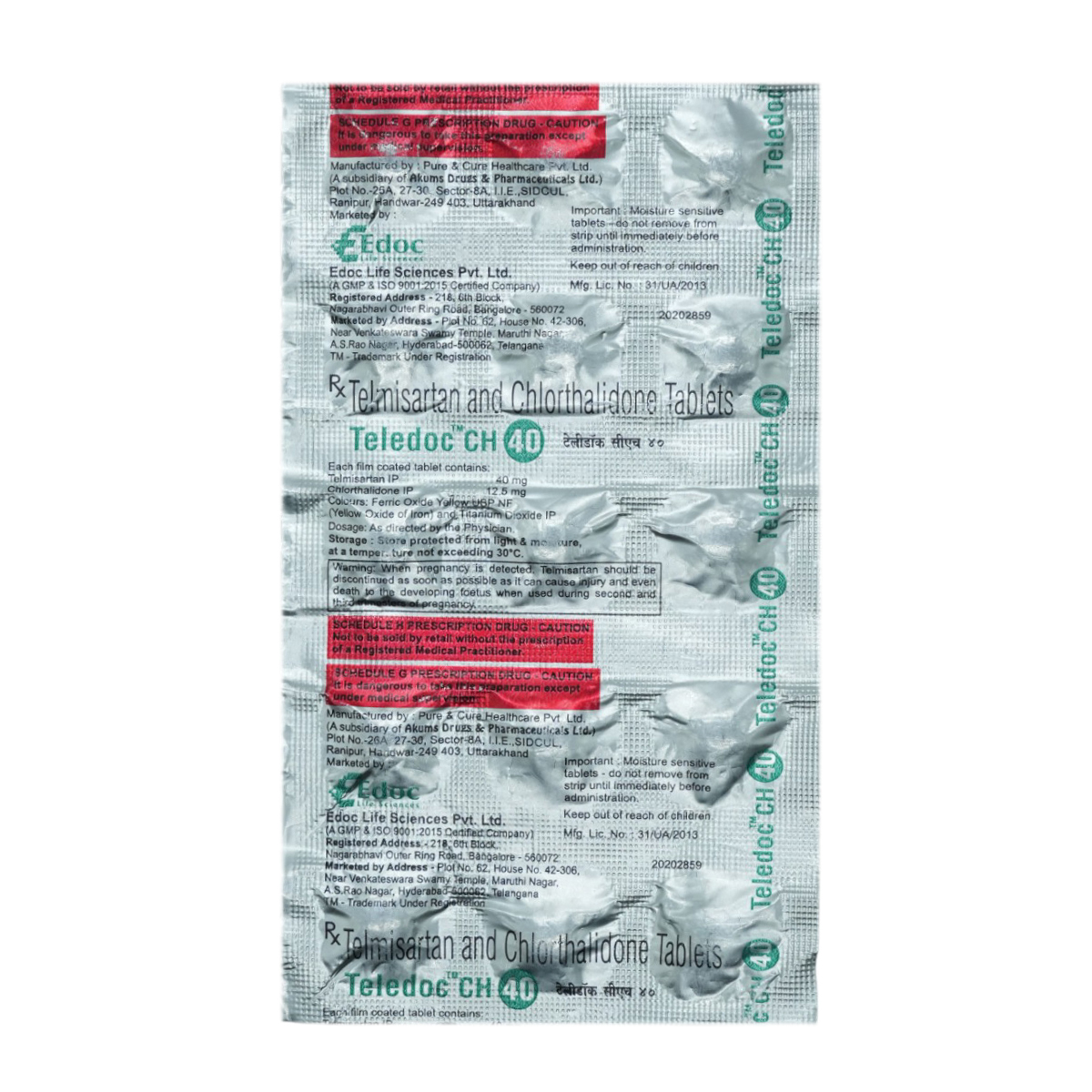 Teledoc CH 40 Tablet 15's, Pack of 15 TabletS Teledoc CH 40 Tablet 15's, Pack of 15 TabletS