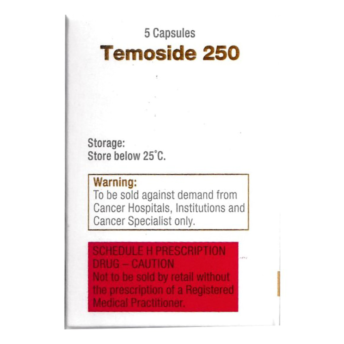 Temoside 250 Capsule 5's, Pack of 1 CAPSULE Temoside 250 Capsule 5's, Pack of 1 CAPSULE