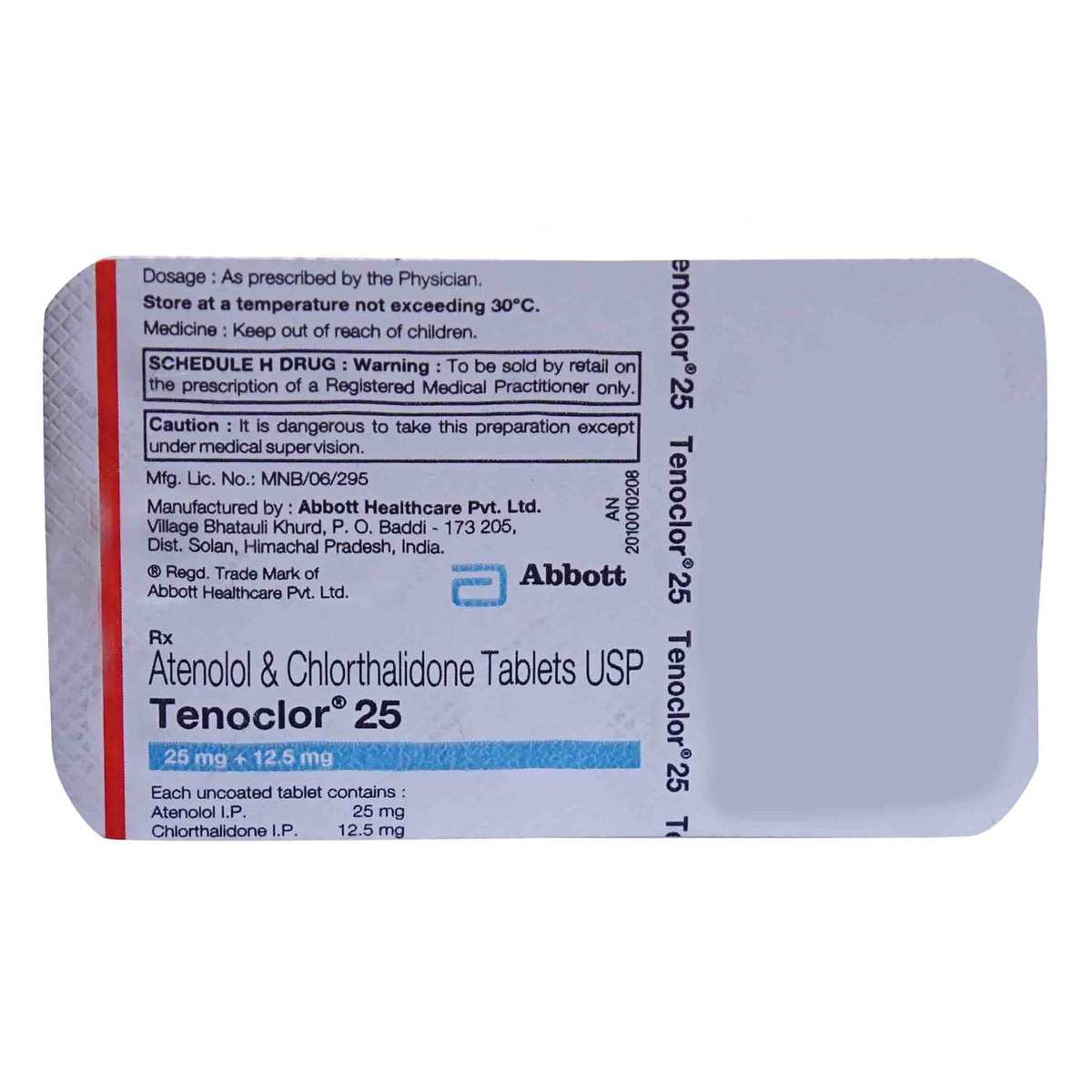 Tenoclor 25 Tablet 15's, Pack of 15 TABLETS Tenoclor 25 Tablet 15's, Pack of 15 TABLETS