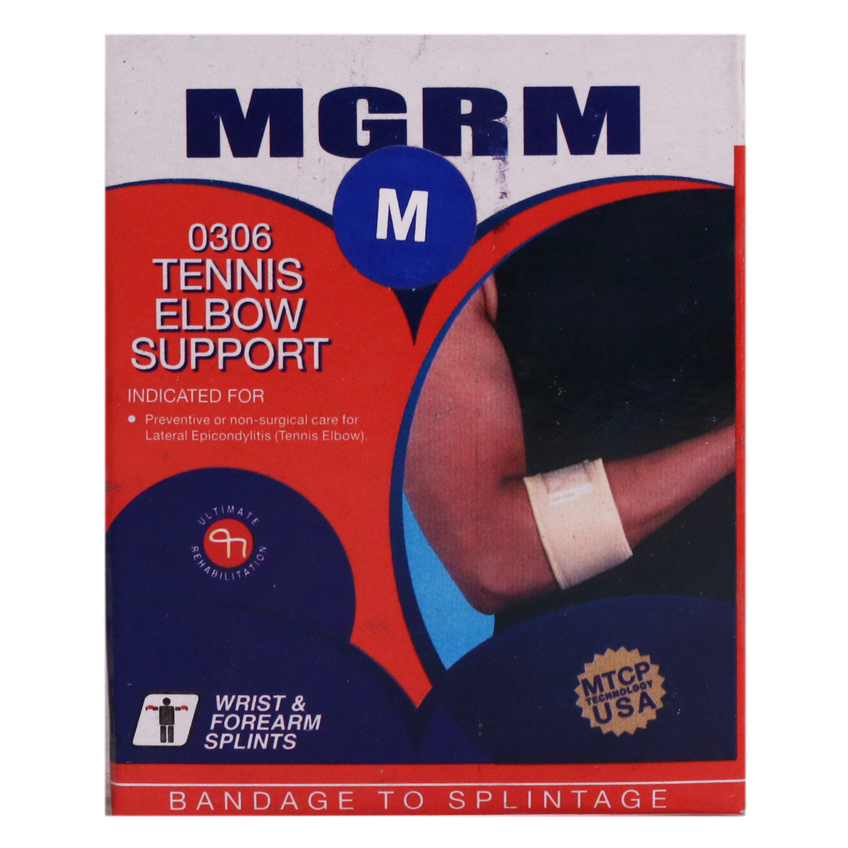 MGRM Tennis Elbow Support Medium 0306, 1 Count, Pack of 1 MGRM Tennis Elbow Support Medium 0306, 1 Count, Pack of 1