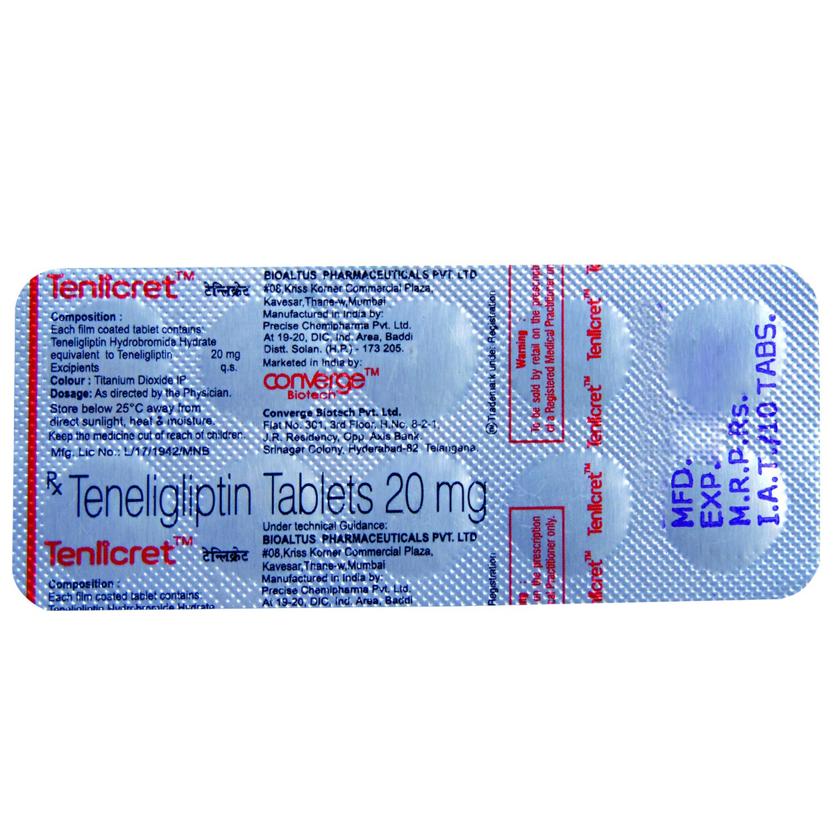 Tenlicret Tablet 10's, Pack of 10 TABLETS Tenlicret Tablet 10's, Pack of 10 TABLETS