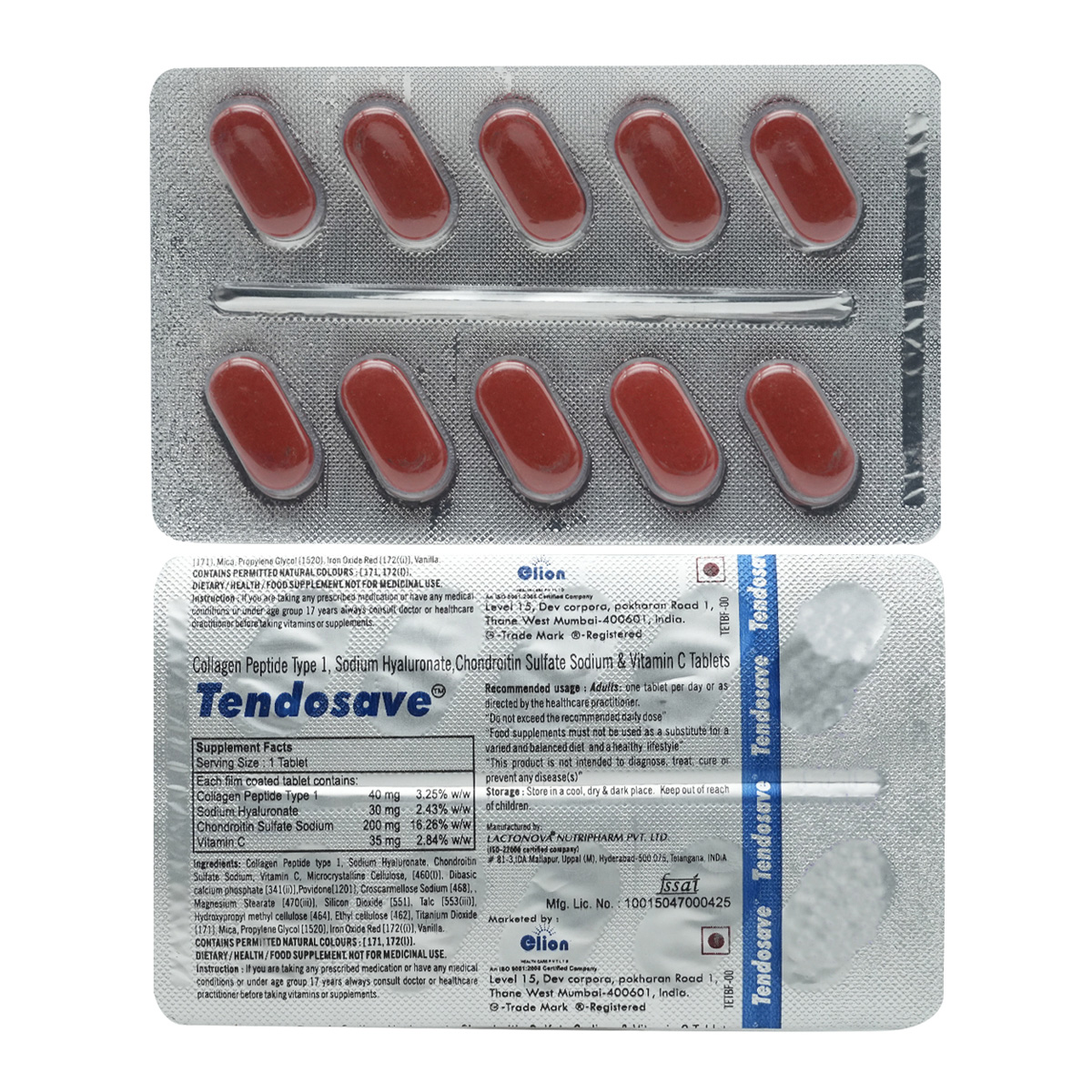 Tendosave Tablet 10's, Pack of 10 TabletS Tendosave Tablet 10's, Pack of 10 TabletS