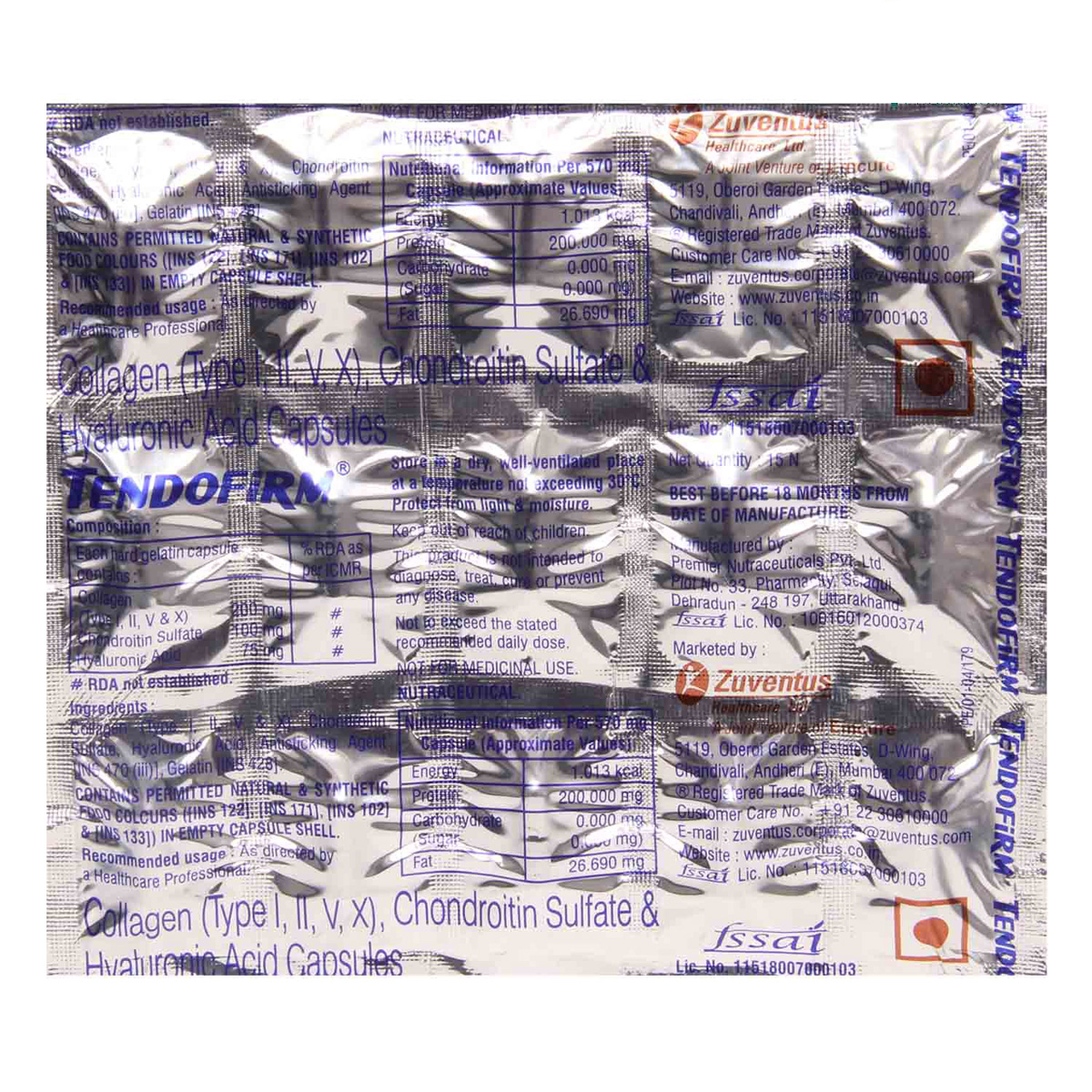 Tendofirm Capsule 15's, Pack of 15 CAPSULES Tendofirm Capsule 15's, Pack of 15 CAPSULES