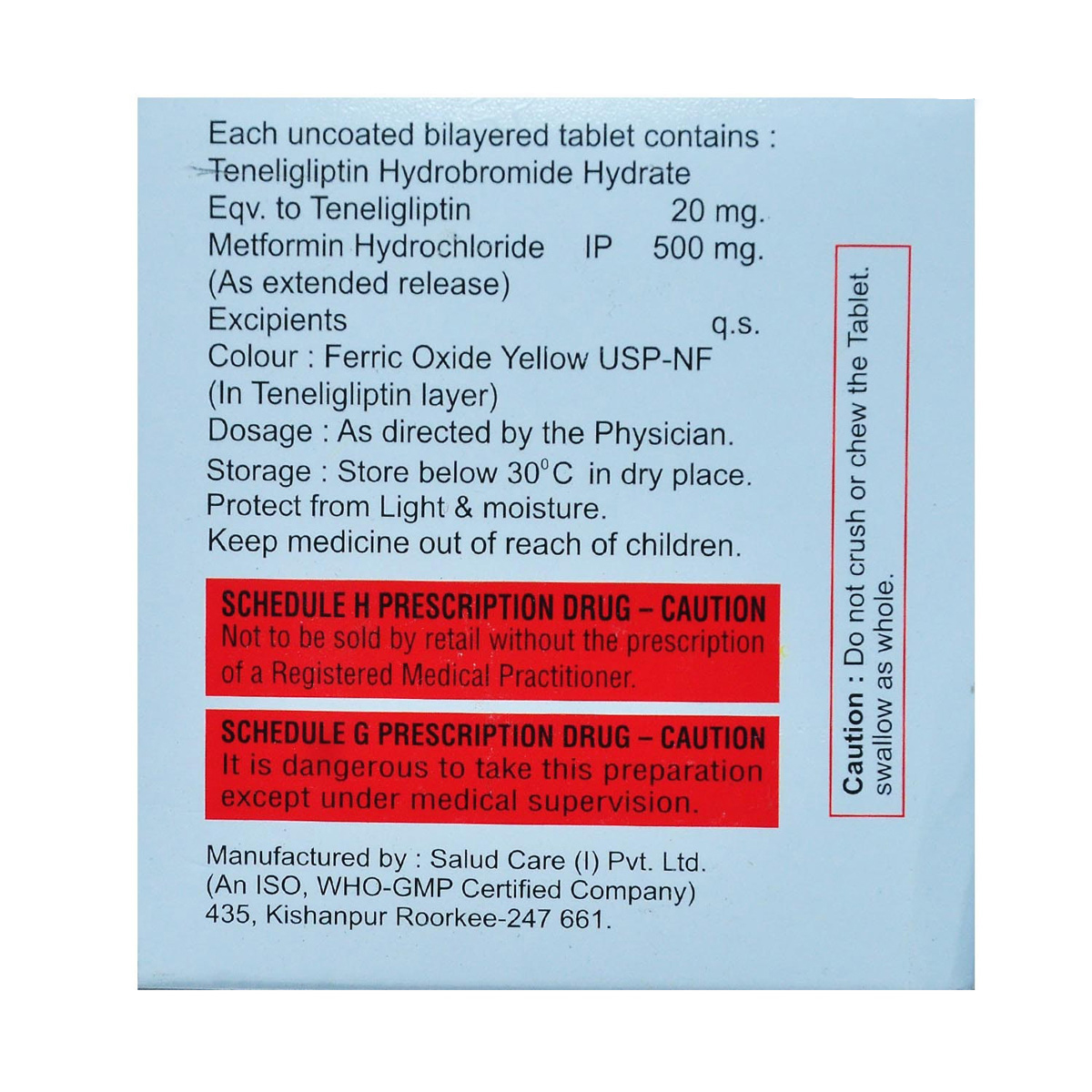 Tenelivio MF 500 Tablet 10's, Pack of 10 TABLETS Tenelivio MF 500 Tablet 10's, Pack of 10 TABLETS