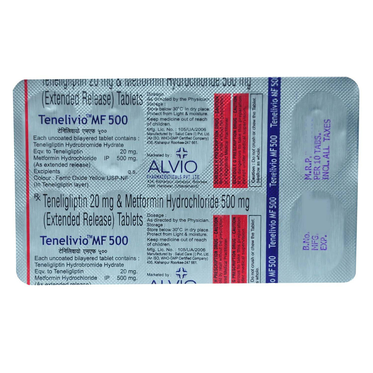 Tenelivio MF 500 Tablet 10's, Pack of 10 TABLETS Tenelivio MF 500 Tablet 10's, Pack of 10 TABLETS