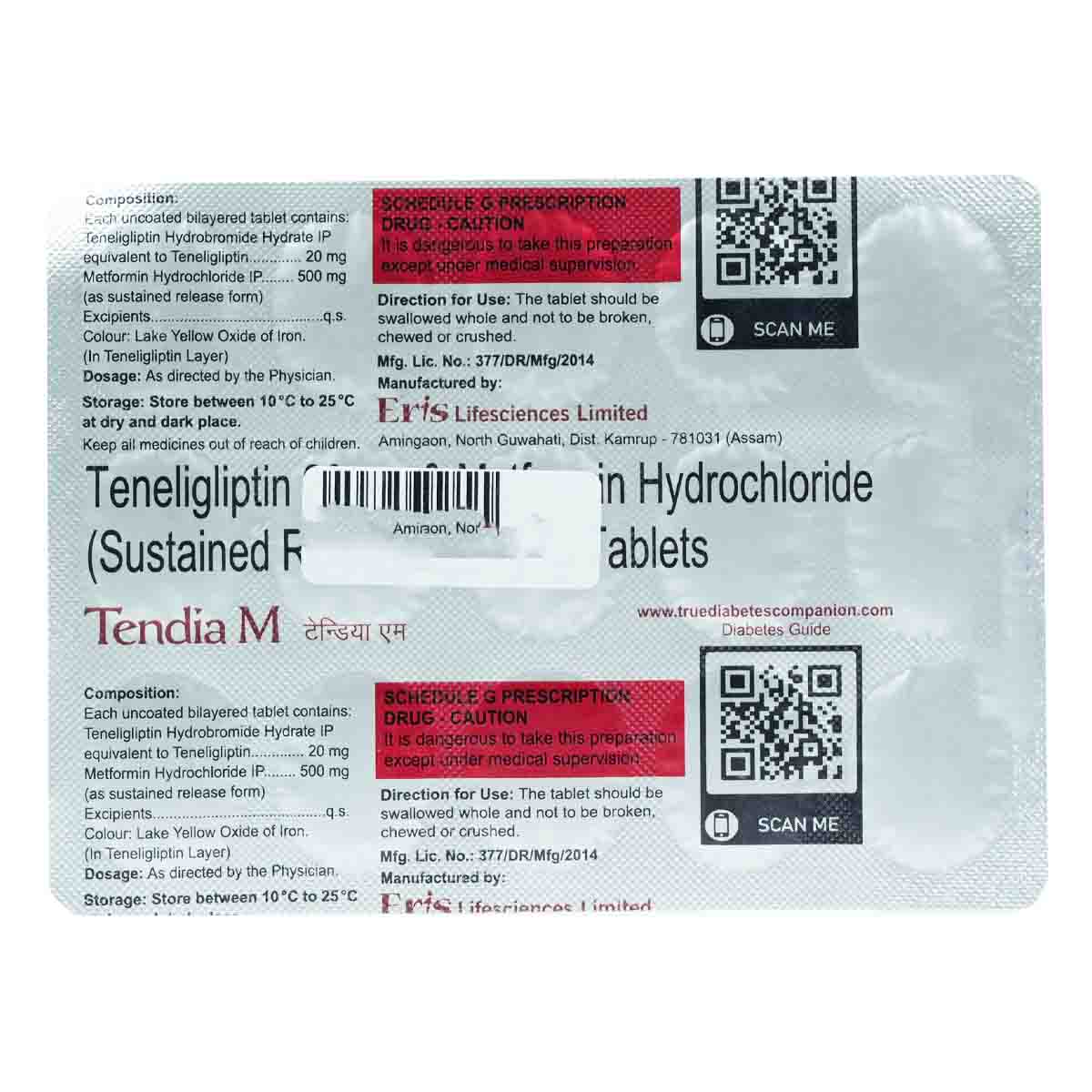 Tendia M Tablet 15's, Pack of 15 Tendia M Tablet 15's, Pack of 15