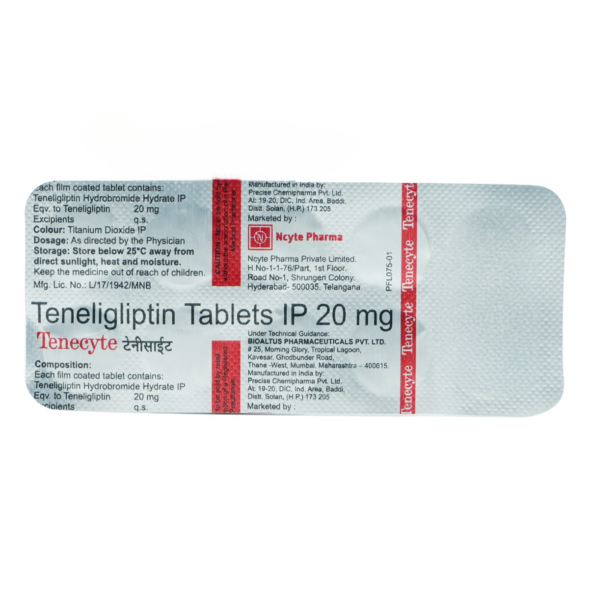 Tenecyte 20 Tablet 10's, Pack of 10 TABLETS Tenecyte 20 Tablet 10's, Pack of 10 TABLETS