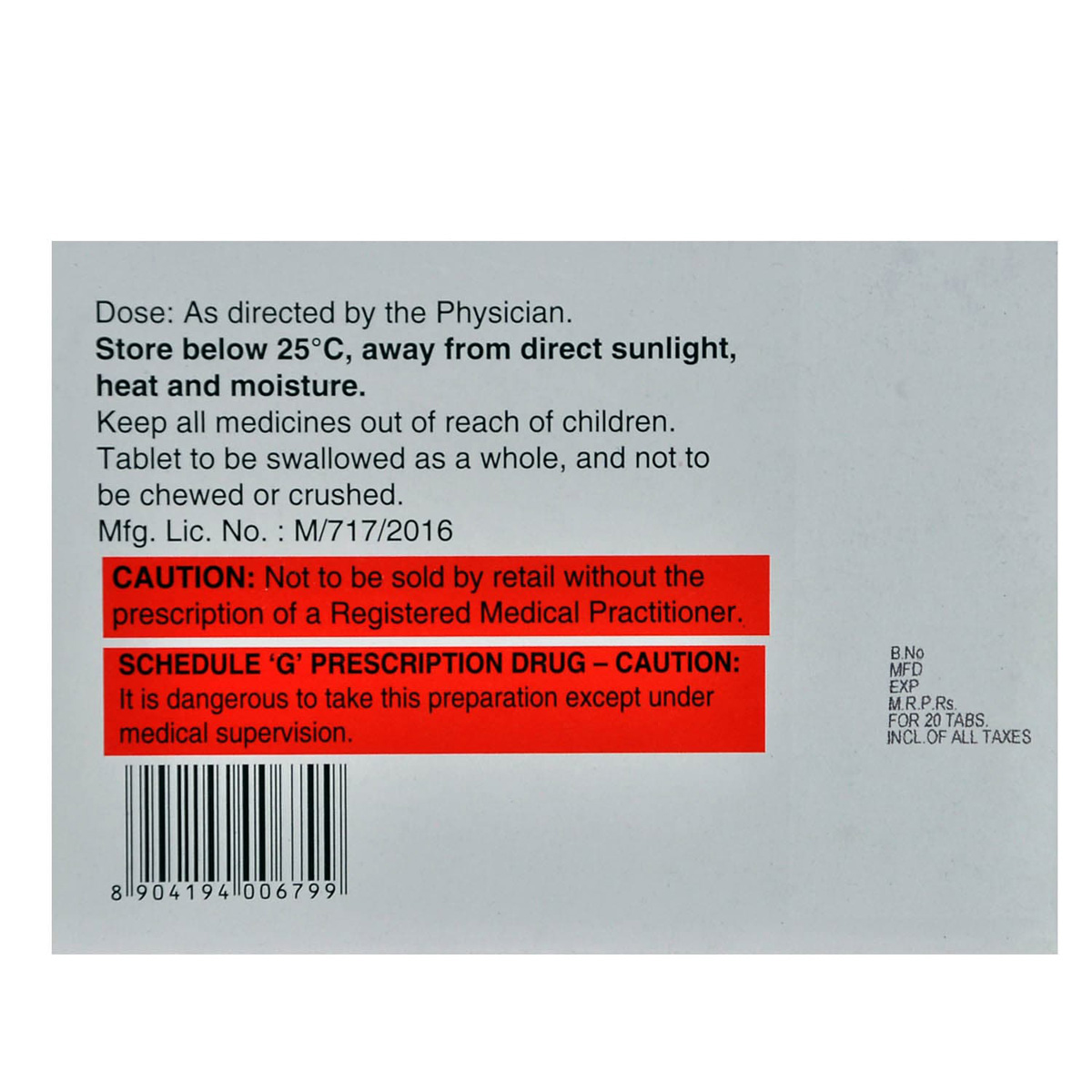 T Glip-M 1000 Tablet 20's, Pack of 20 TABLETS T Glip-M 1000 Tablet 20's, Pack of 20 TABLETS