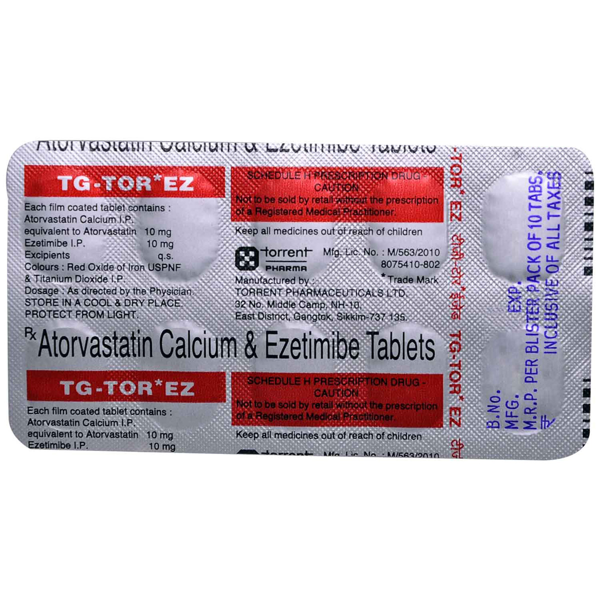 TG-Tor EZ Tablet 10's, Pack of 10 TABLETS TG-Tor EZ Tablet 10's, Pack of 10 TABLETS