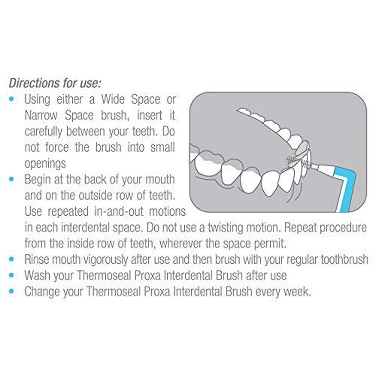Thermoseal Proxa Naroow Space Interdental Brushes, 5 Count, Pack of 1 Thermoseal Proxa Naroow Space Interdental Brushes, 5 Count, Pack of 1