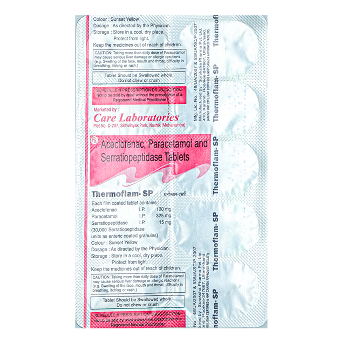 Thermoflam-SP Tablet 10's, Pack of 10 TabletS Thermoflam-SP Tablet 10's, Pack of 10 TabletS