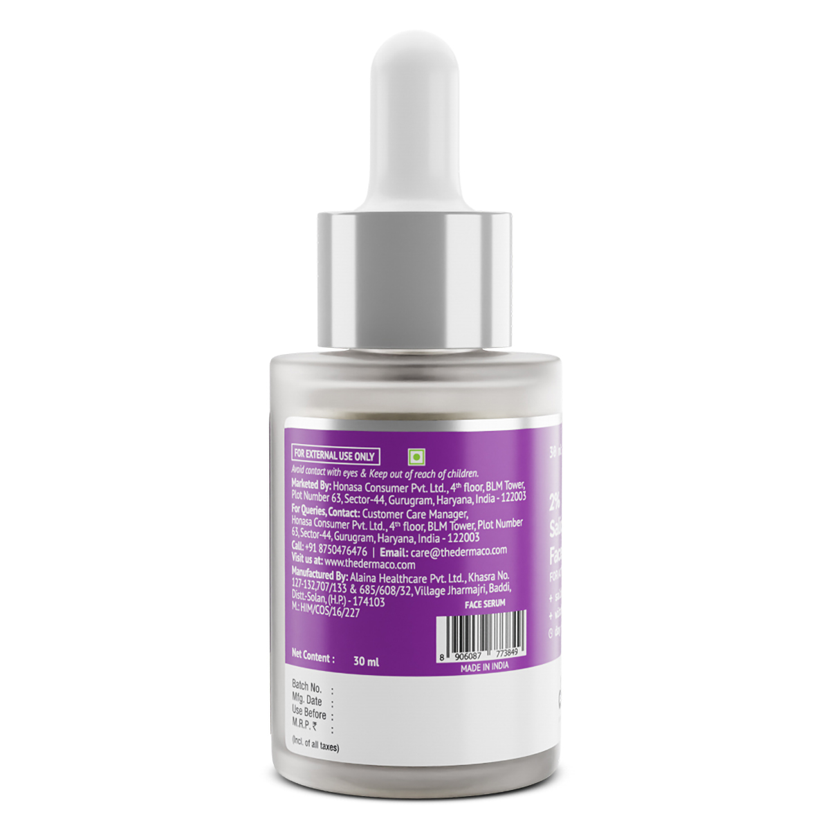 The Derma Co 2% Salicylic Acid Serum, 30 ml, Pack of 1 The Derma Co 2% Salicylic Acid Serum, 30 ml, Pack of 1