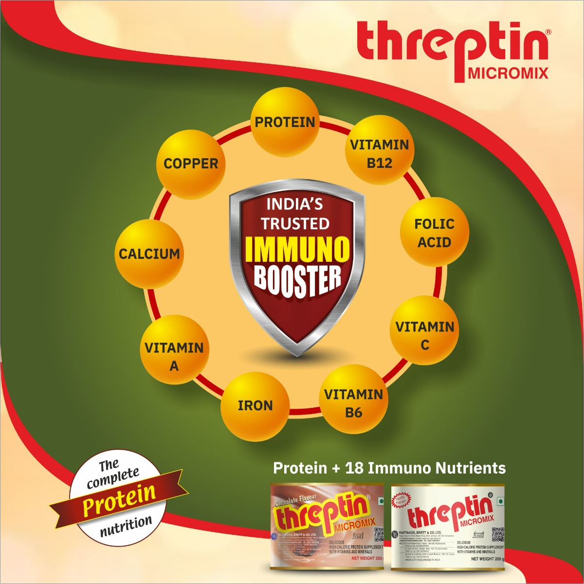 Threptin Micromix Chocolate Flavour Powder, 200 gm, Pack of 1 Threptin Micromix Chocolate Flavour Powder, 200 gm, Pack of 1